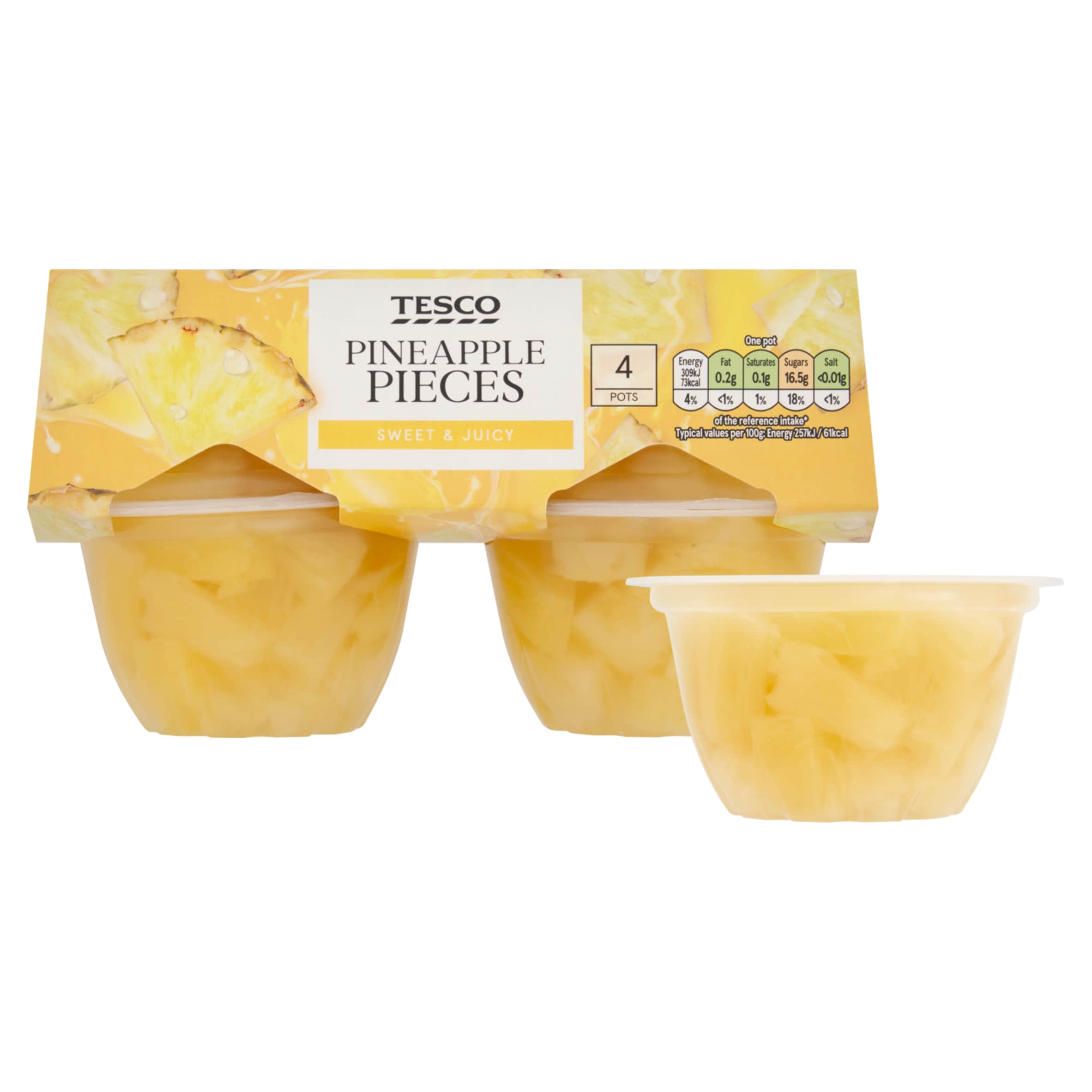 Tesco Pineapple Pieces 4x120g thumbnail 2