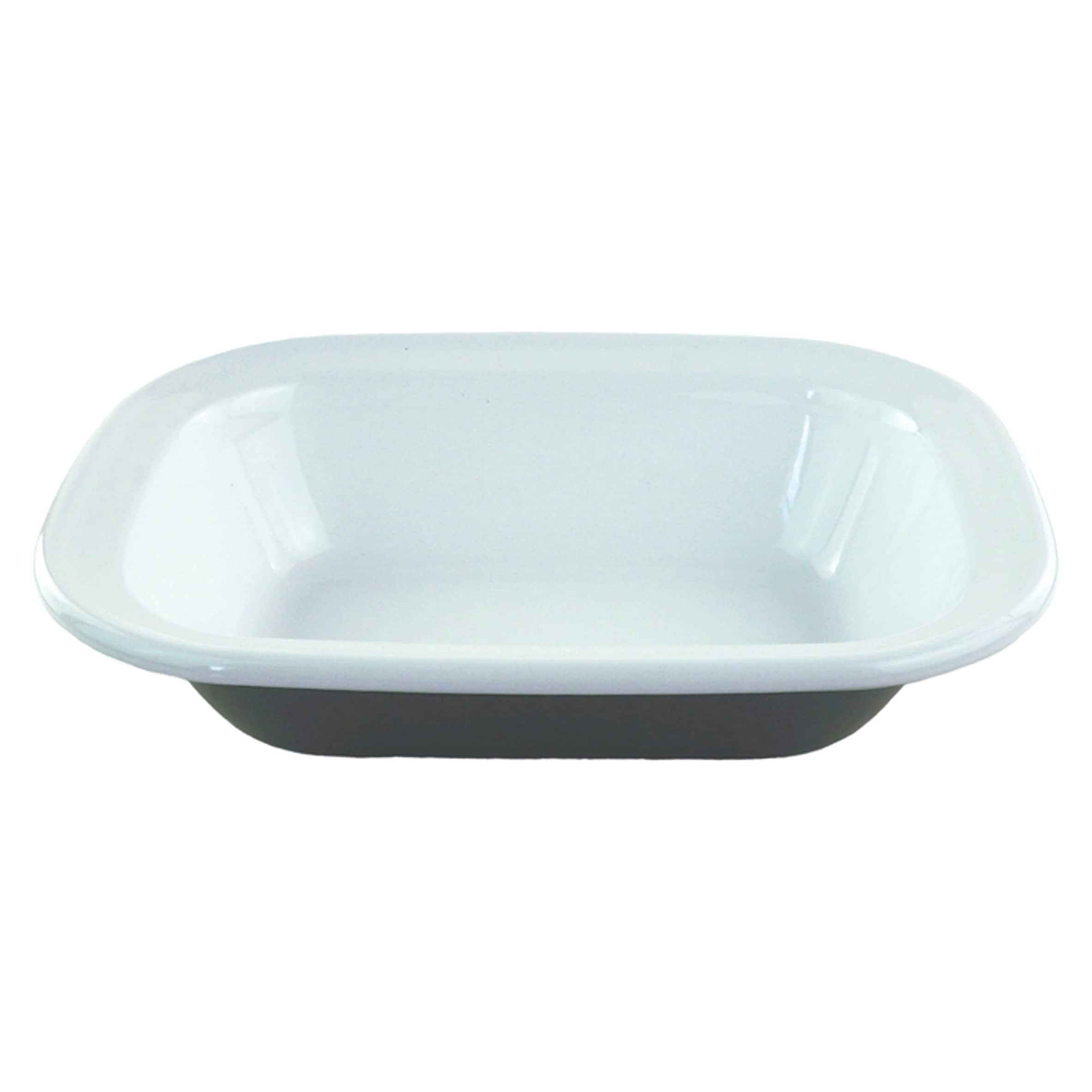 Tesco Slate Grey Enamel Rect Pie Dish 26cm 