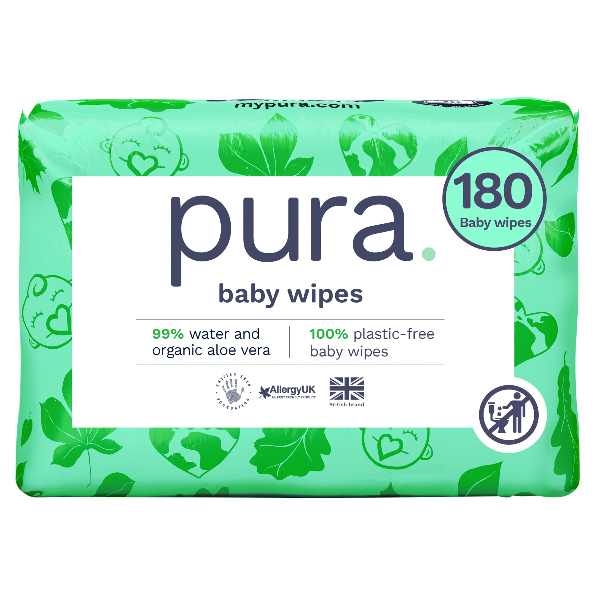 Pura Plastic Free Baby Wipes