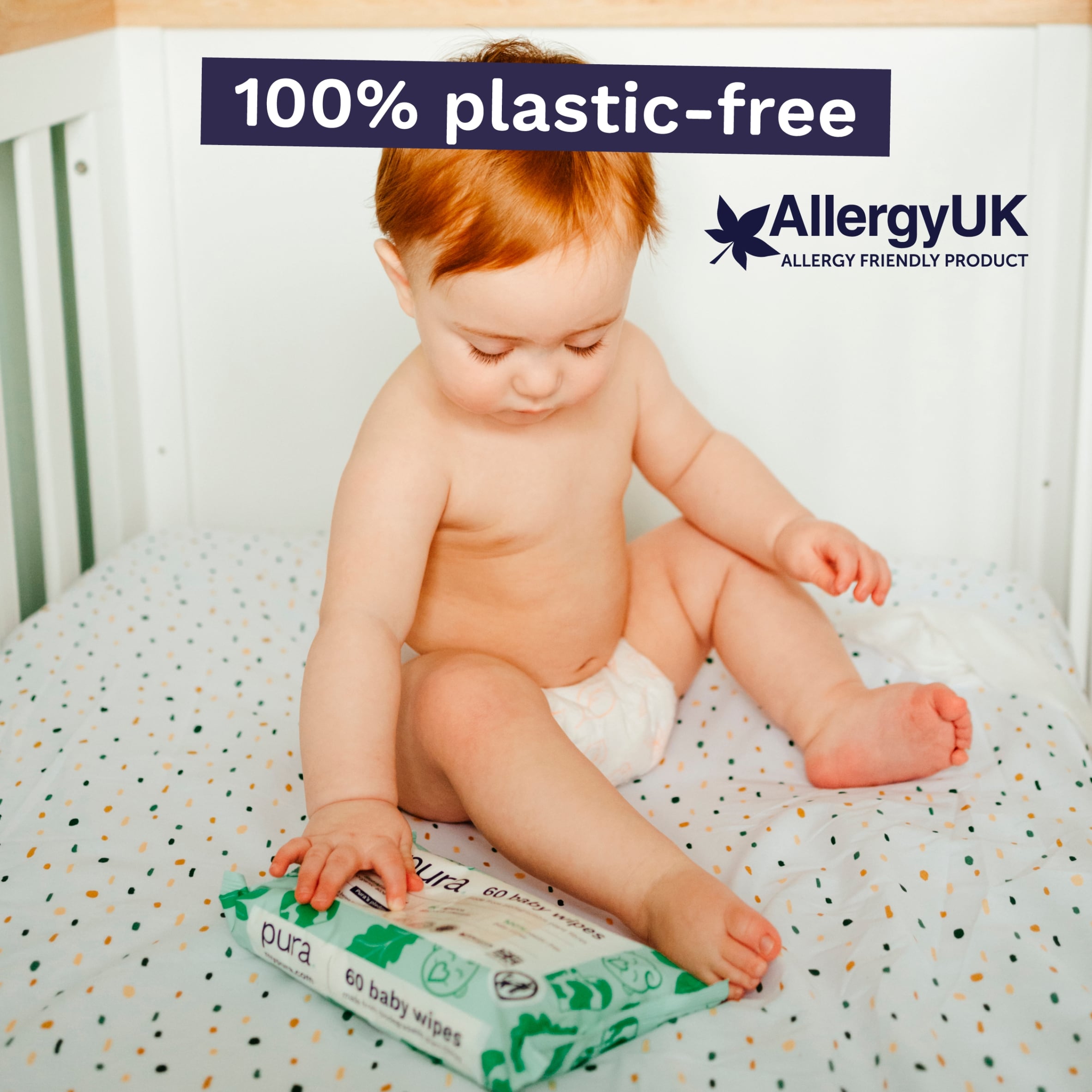 Pura Plastic Free Baby Wipes 3 x 60pk thumbnail 2