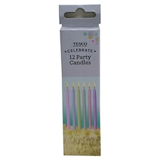 Tesco Celebrate Pastel Candles 12 Pack