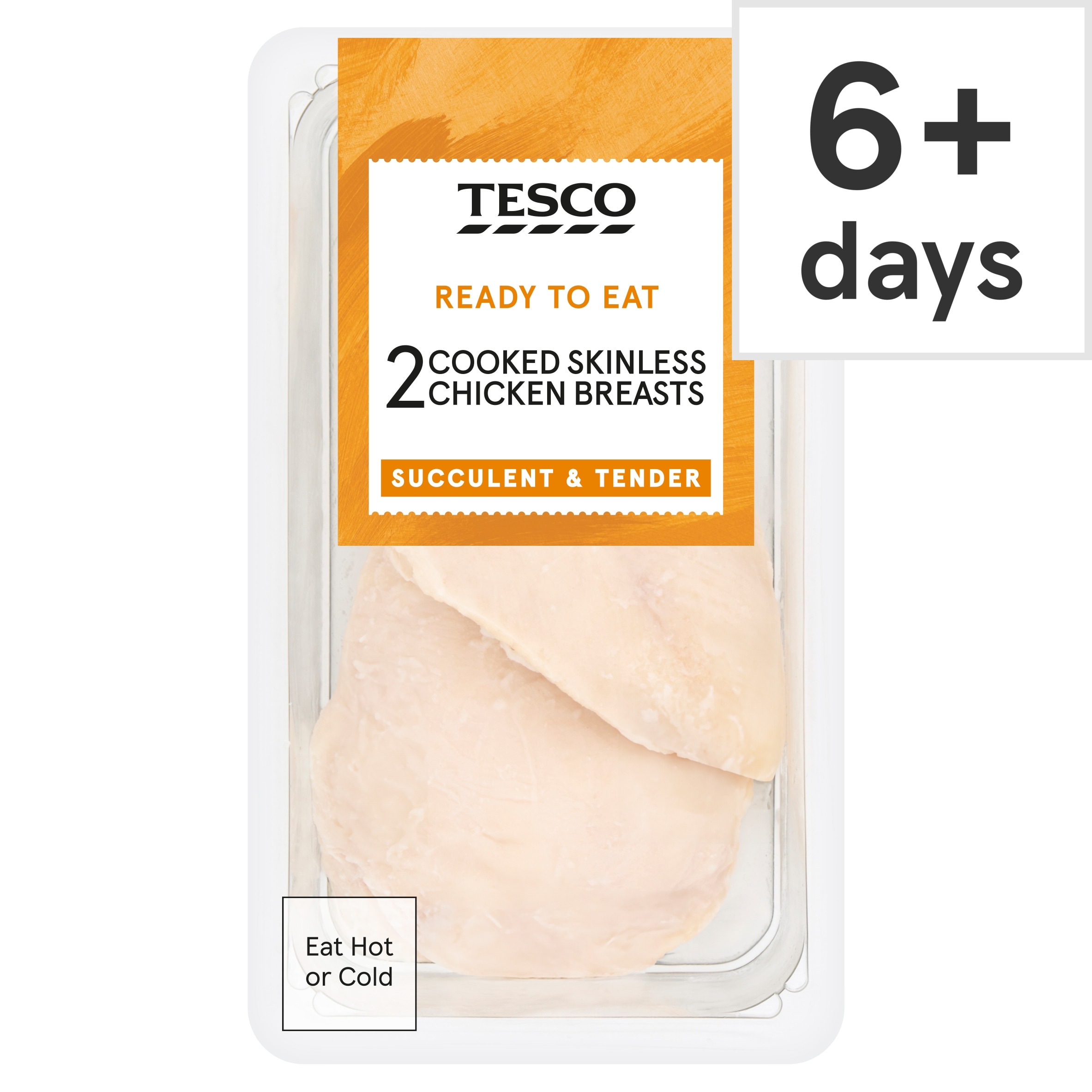 Tesco 2 Cooked Skinless Chicken Breast 220G