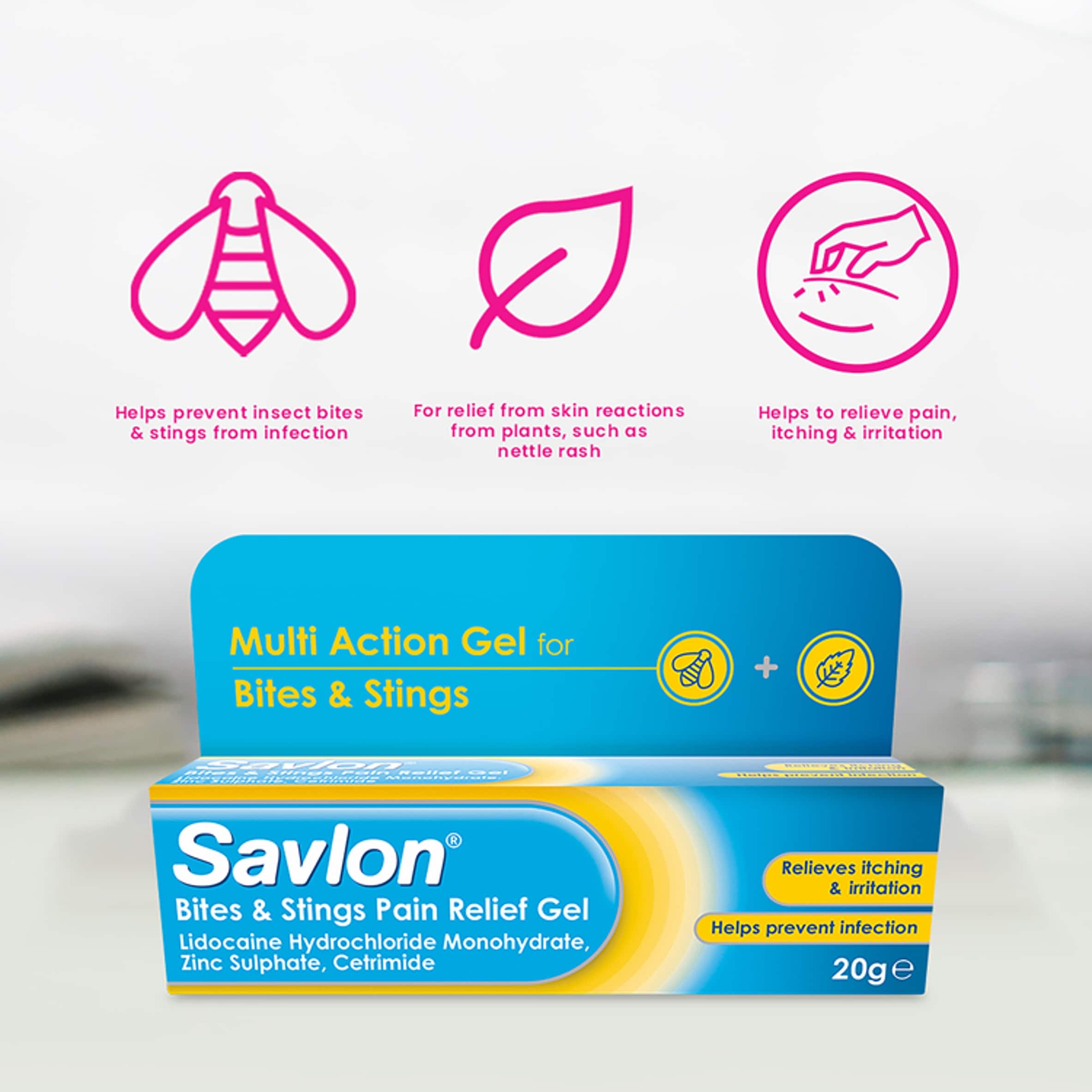 Savlon Bites & Stings Pain Relief Gel 20g thumbnail 2