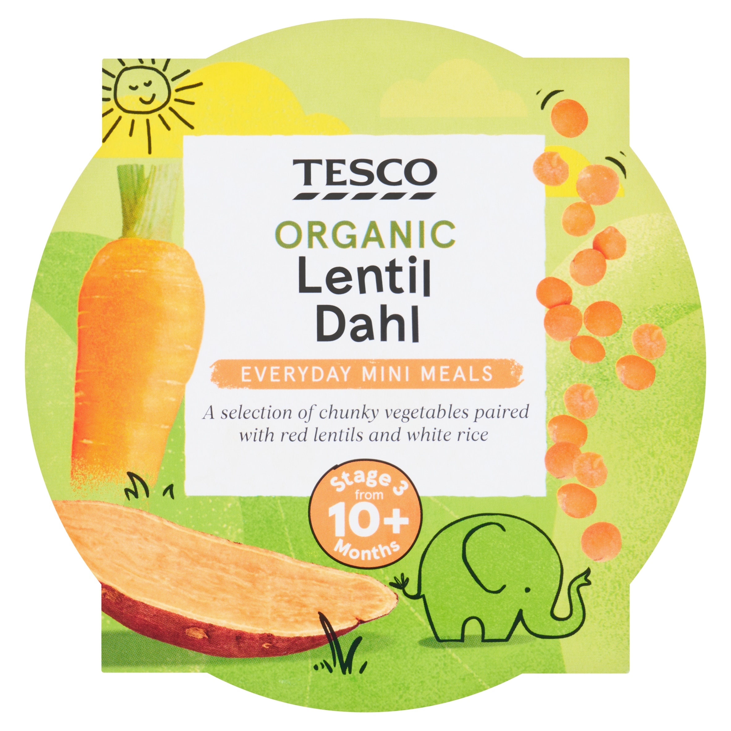 Tesco Organic Lentil Dahl Stage 3 10+ Months 190g