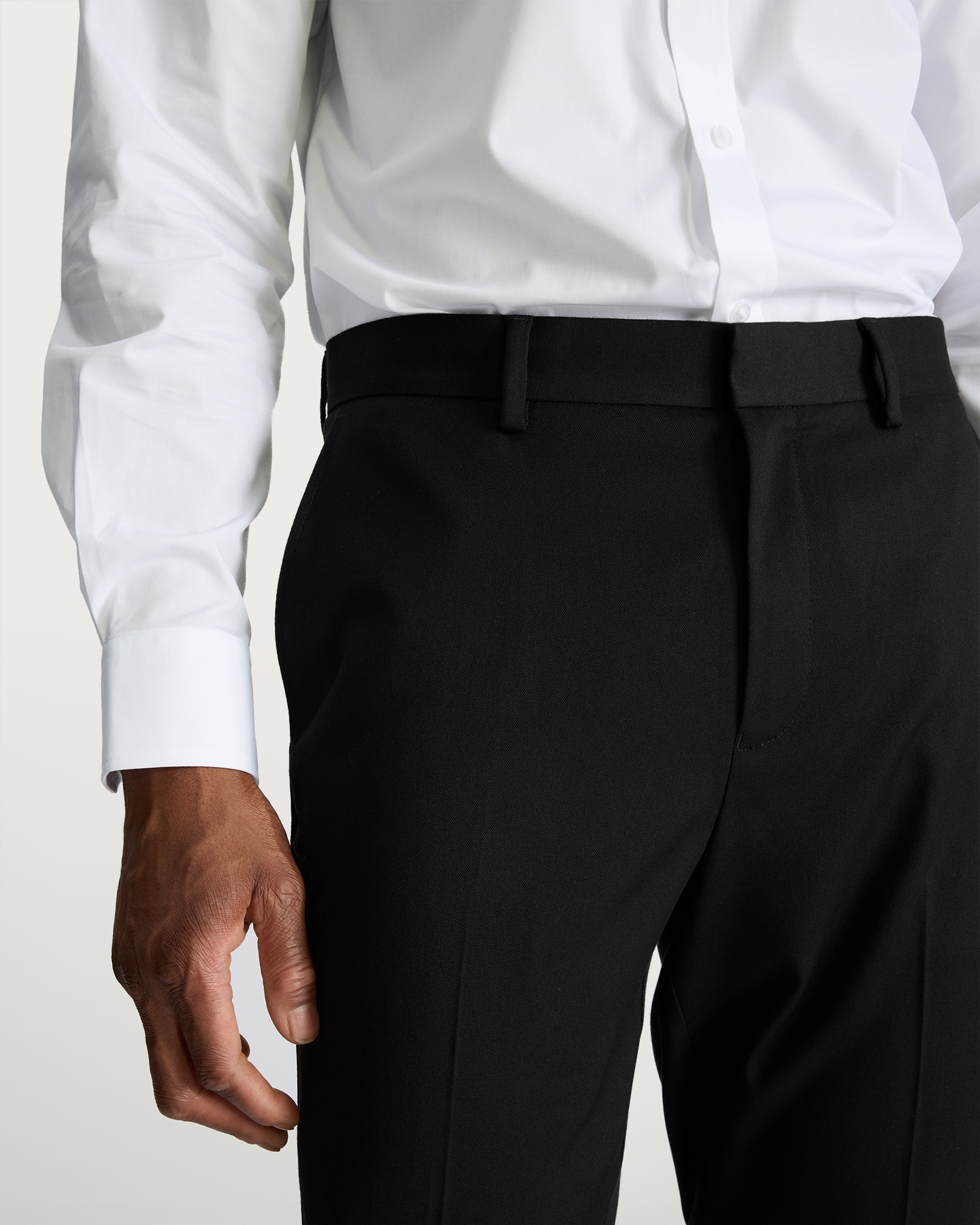 F&F Regular Fit Formal Trousers in Black thumbnail 4