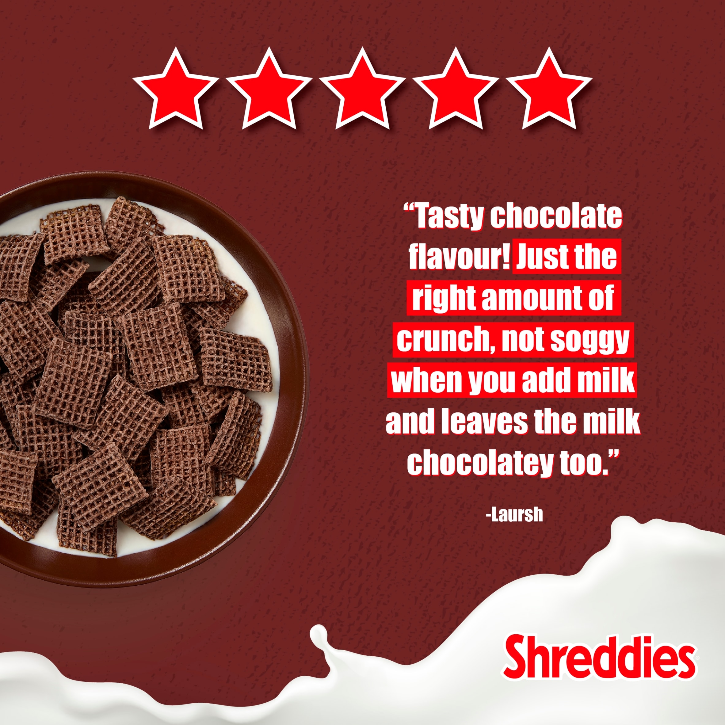 Nestlé Shreddies Coco Chocolate Malted Wheats Breakfast Cereal 600g thumbnail 4