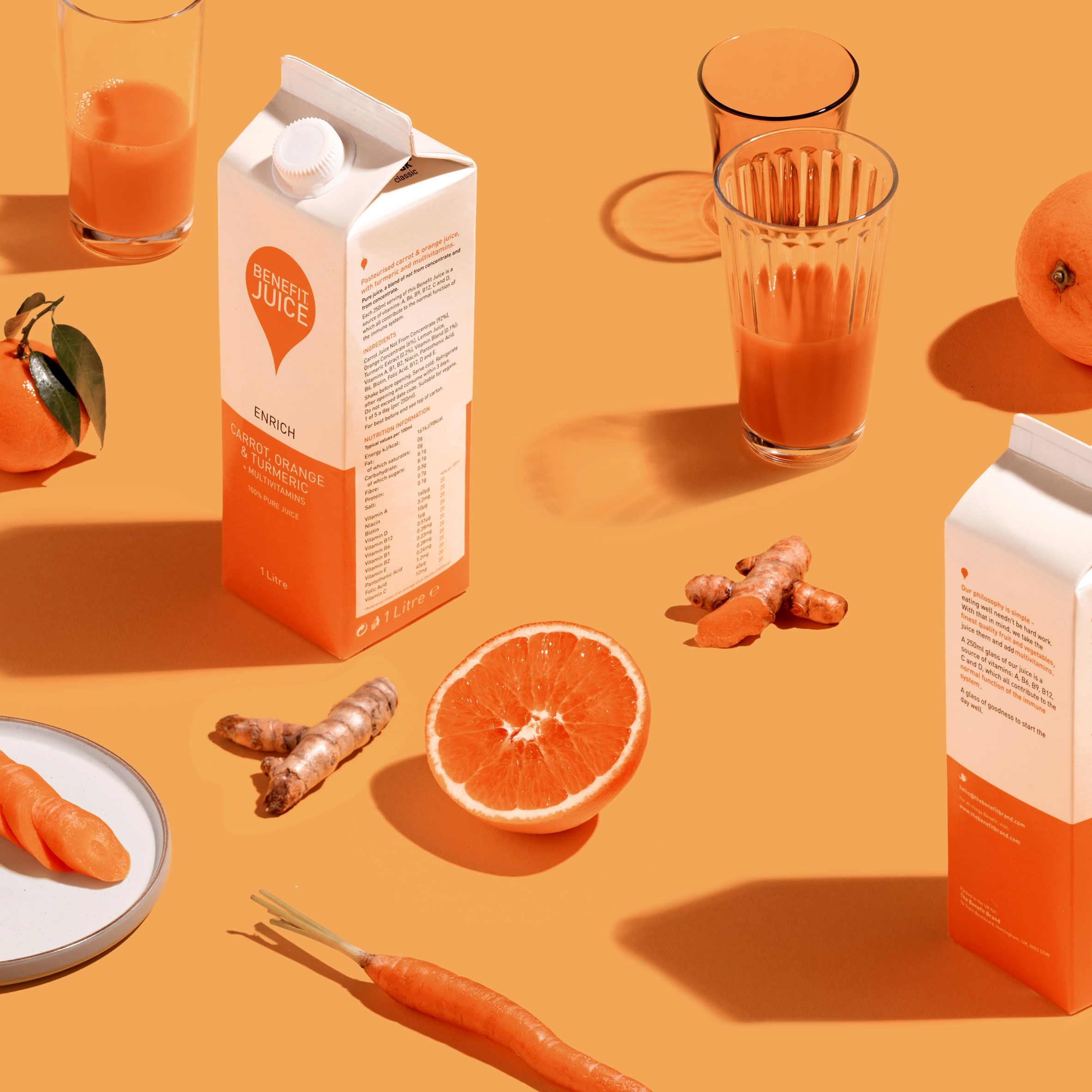 Benefit 100% Pure Juice Carrot, Orange & Turmeric + Multivitamins 1 Litre thumbnail 2