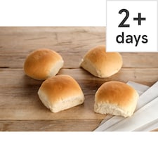 Tesco White Large Baps 4 Pack
