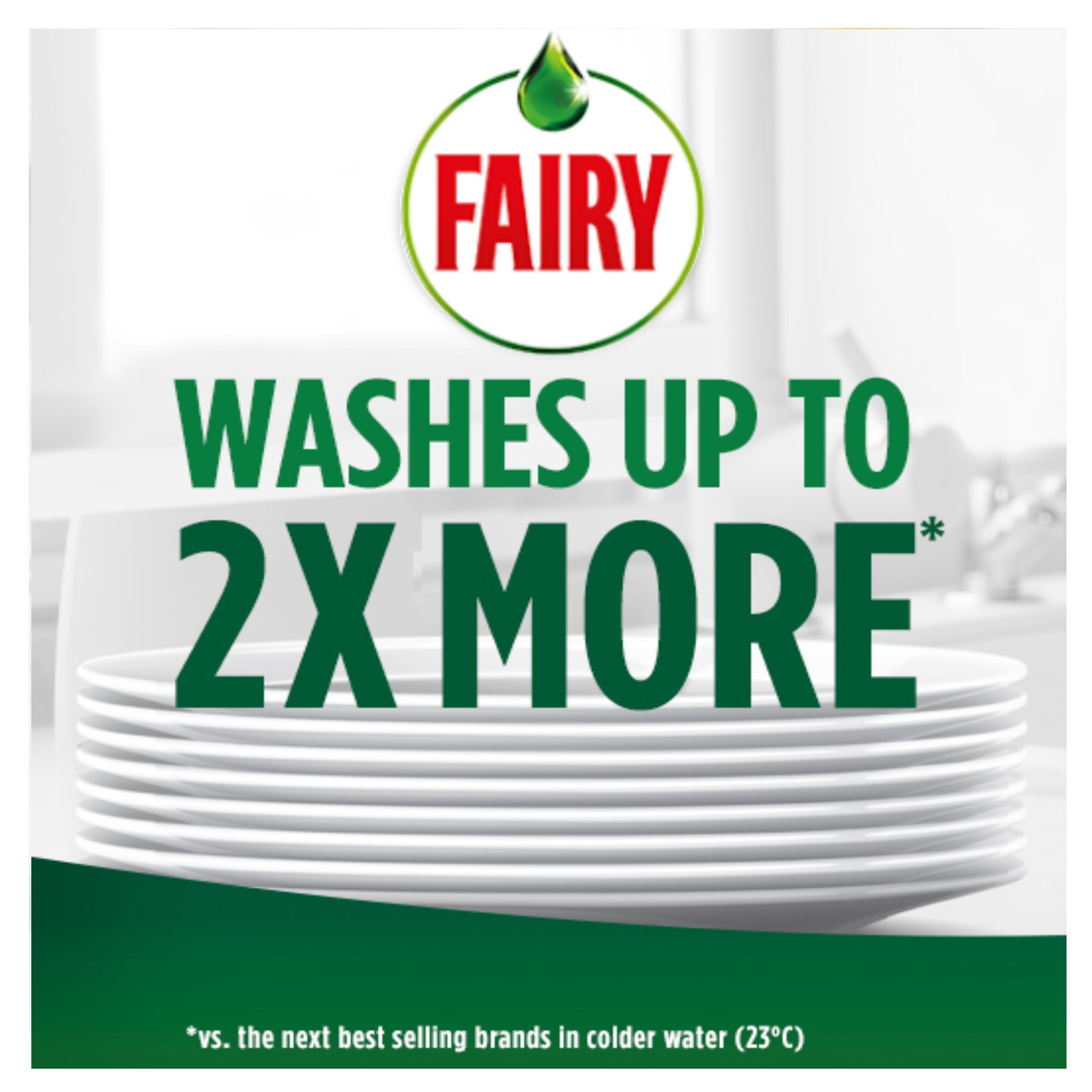 Fairy Original Washing Up Liquid Green with LiftAction 1450ML thumbnail 2