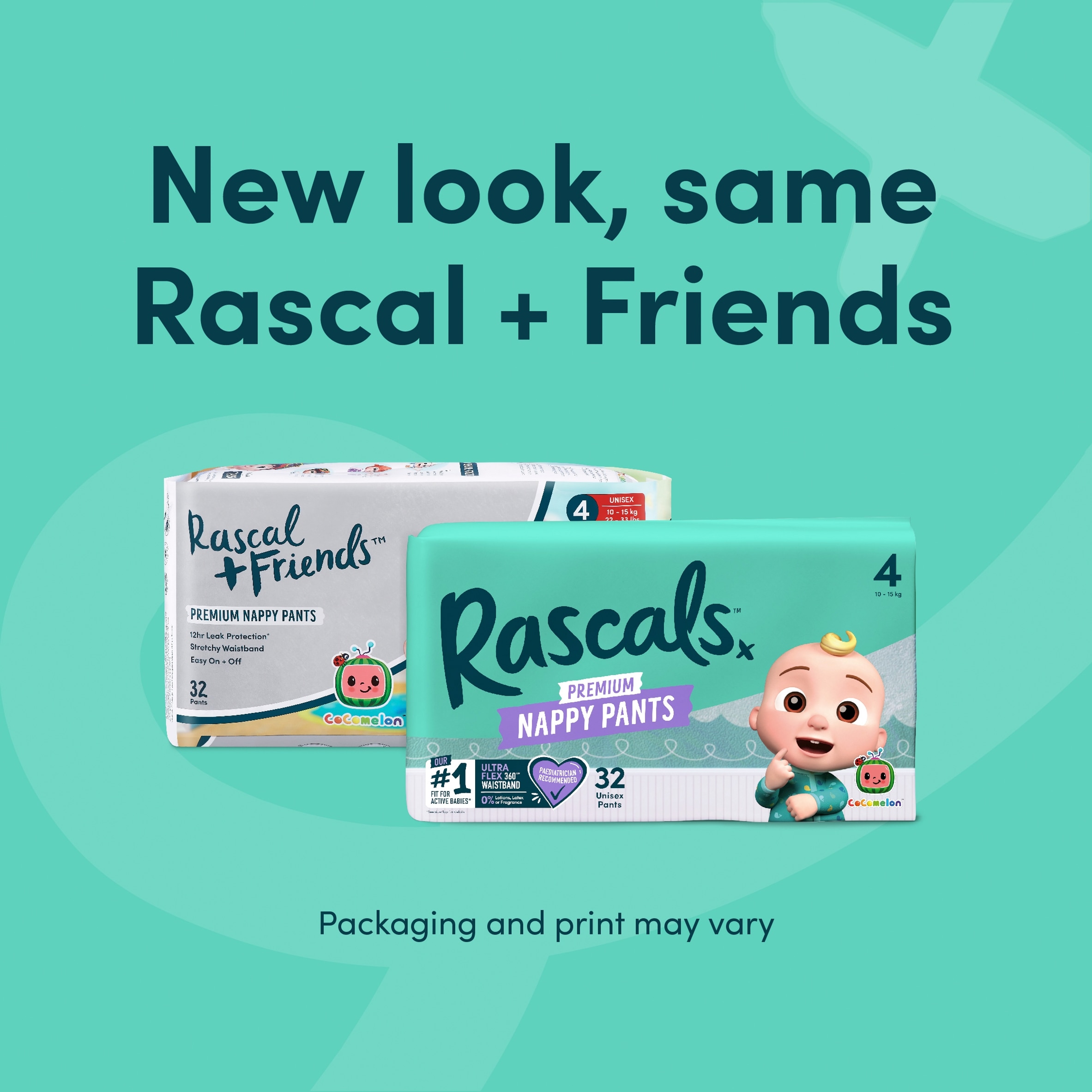 Rascals Premium CoComelon Nappy Pants, Size 6 | 44 Jumbo Pack thumbnail 2