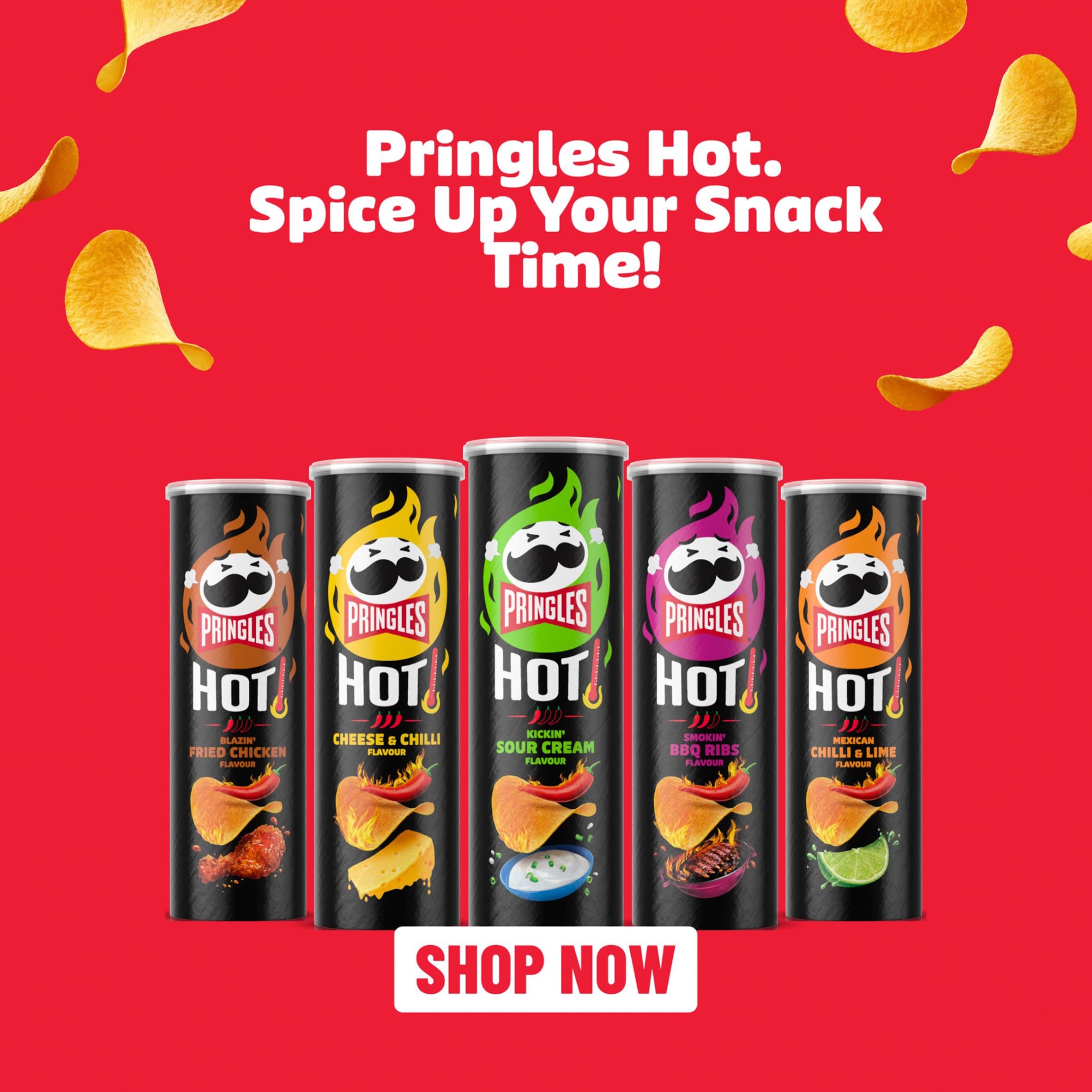 Pringles Hot Smokin' BBQ Ribs Flavour Crisps 160g thumbnail 3