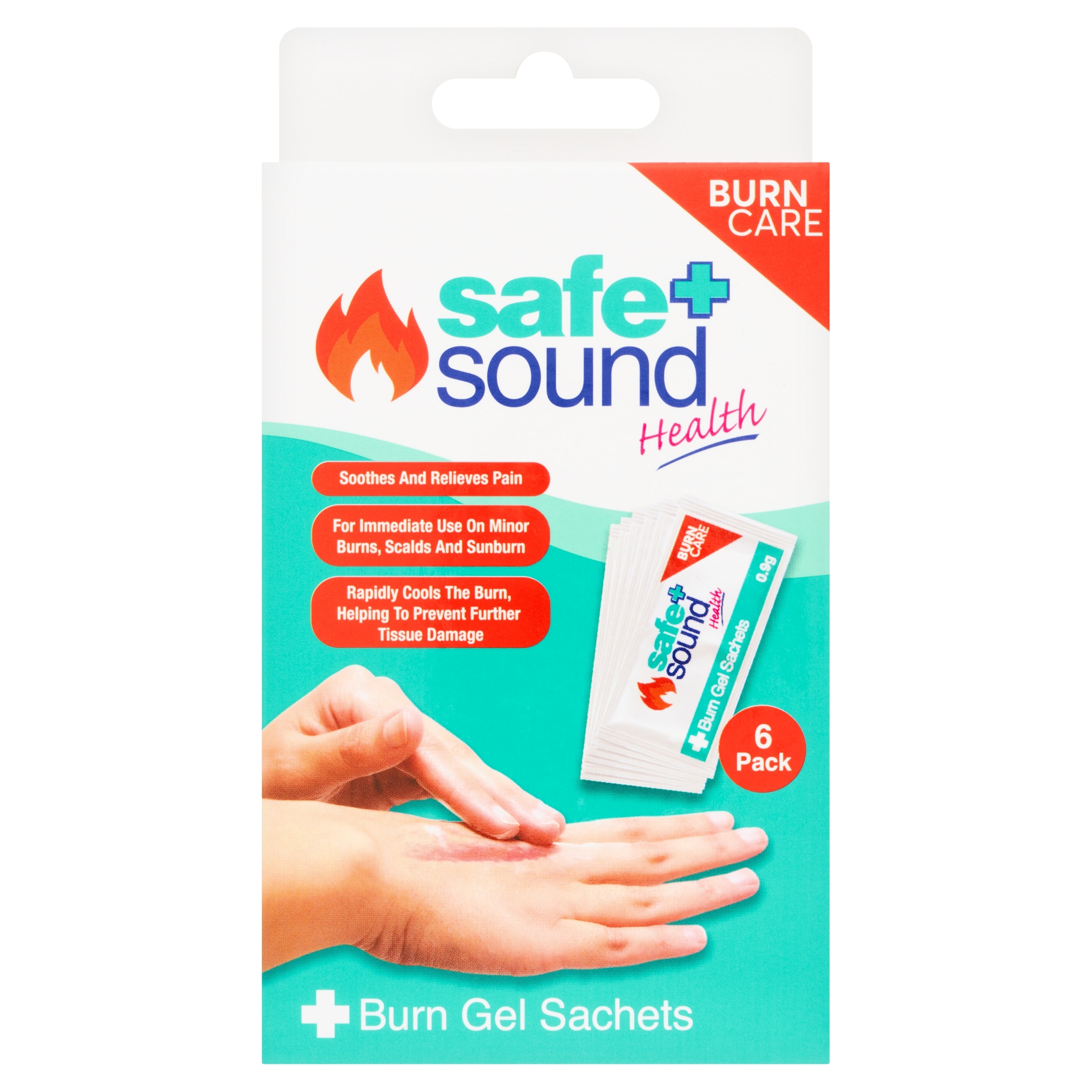 Safe & Sound Burn Gel Sachet Pack 6 x 0.9g