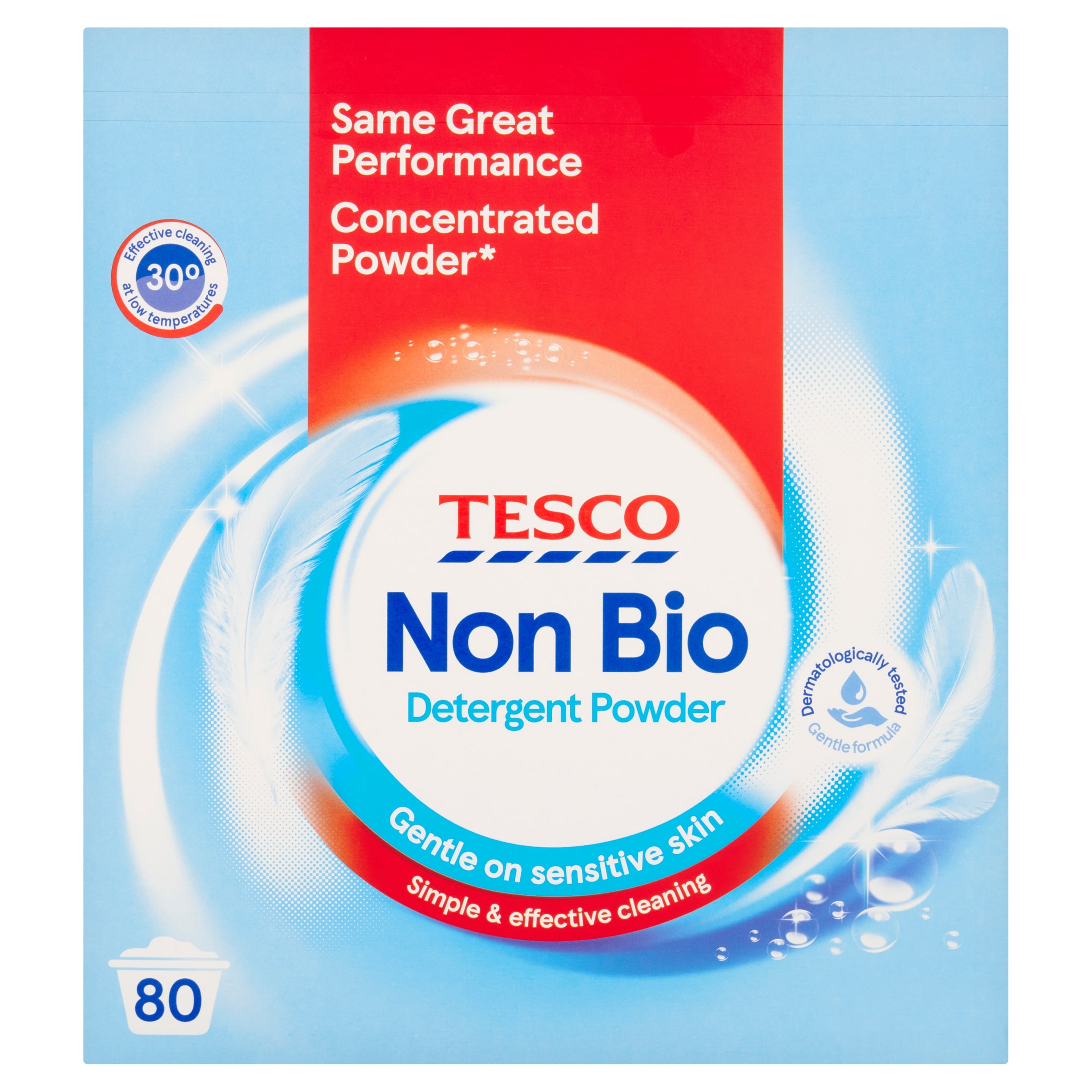 Tesco Non Bio Detergent Powder 80 Wash 4kg