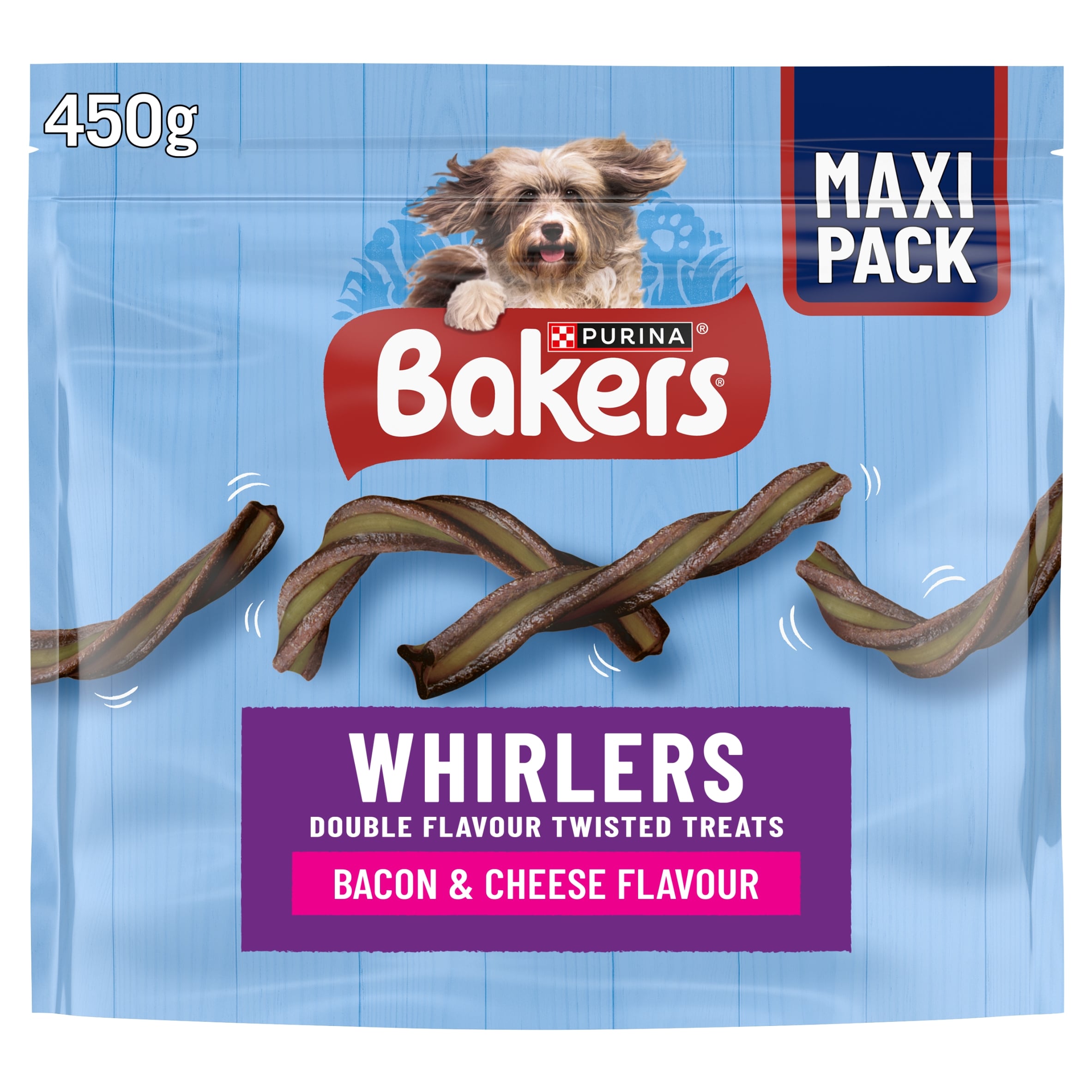 Bakers Whirlers Bacon and Cheese Dog Treats