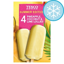 Tesco Pineapple, Coconut & Lime Lollies 4x73ml