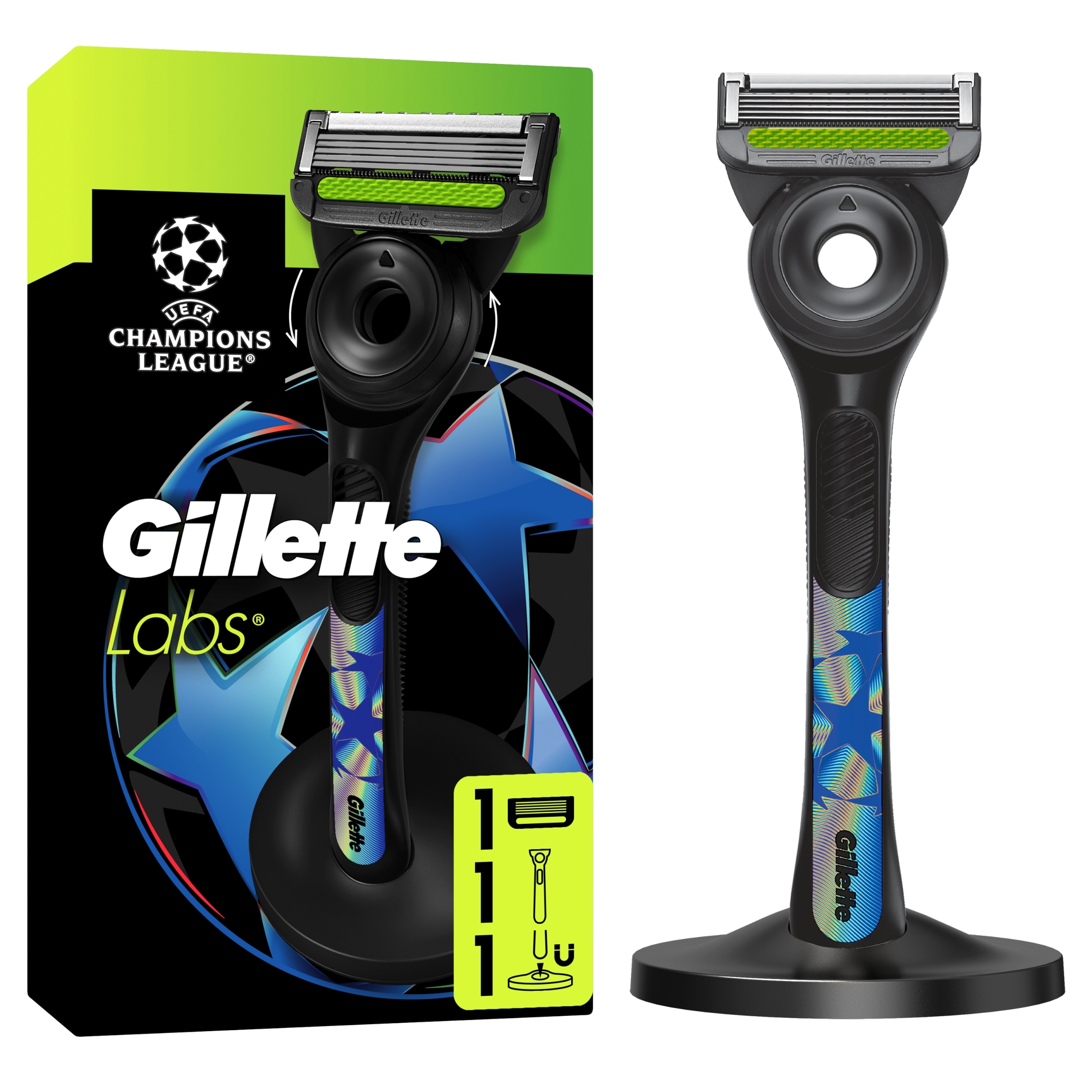 Gillette Labs Mens Razor with Magnetic Stand Champion Gold Edition