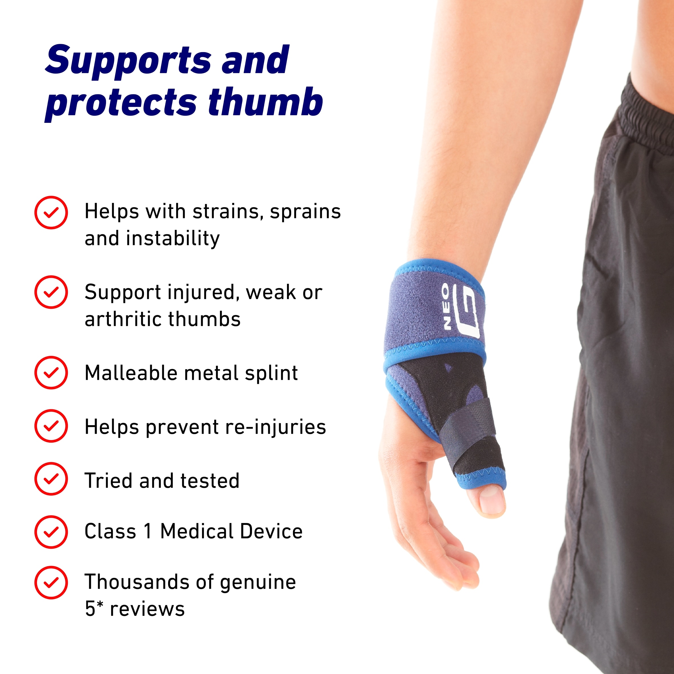 Neo G Easy-fit Thumb Brace One Size thumbnail 3
