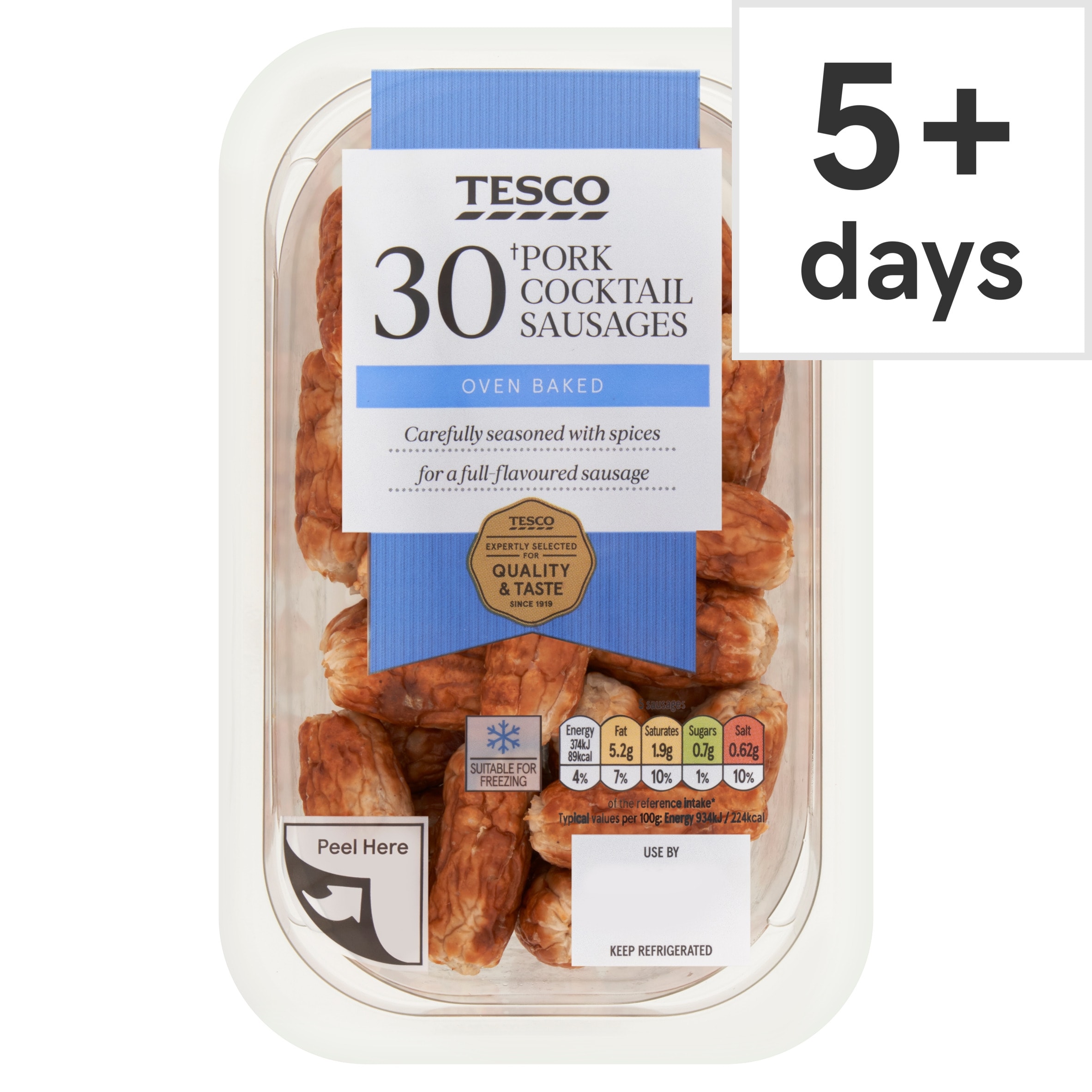 Tesco 30 Pork Cocktail Sausages 240g