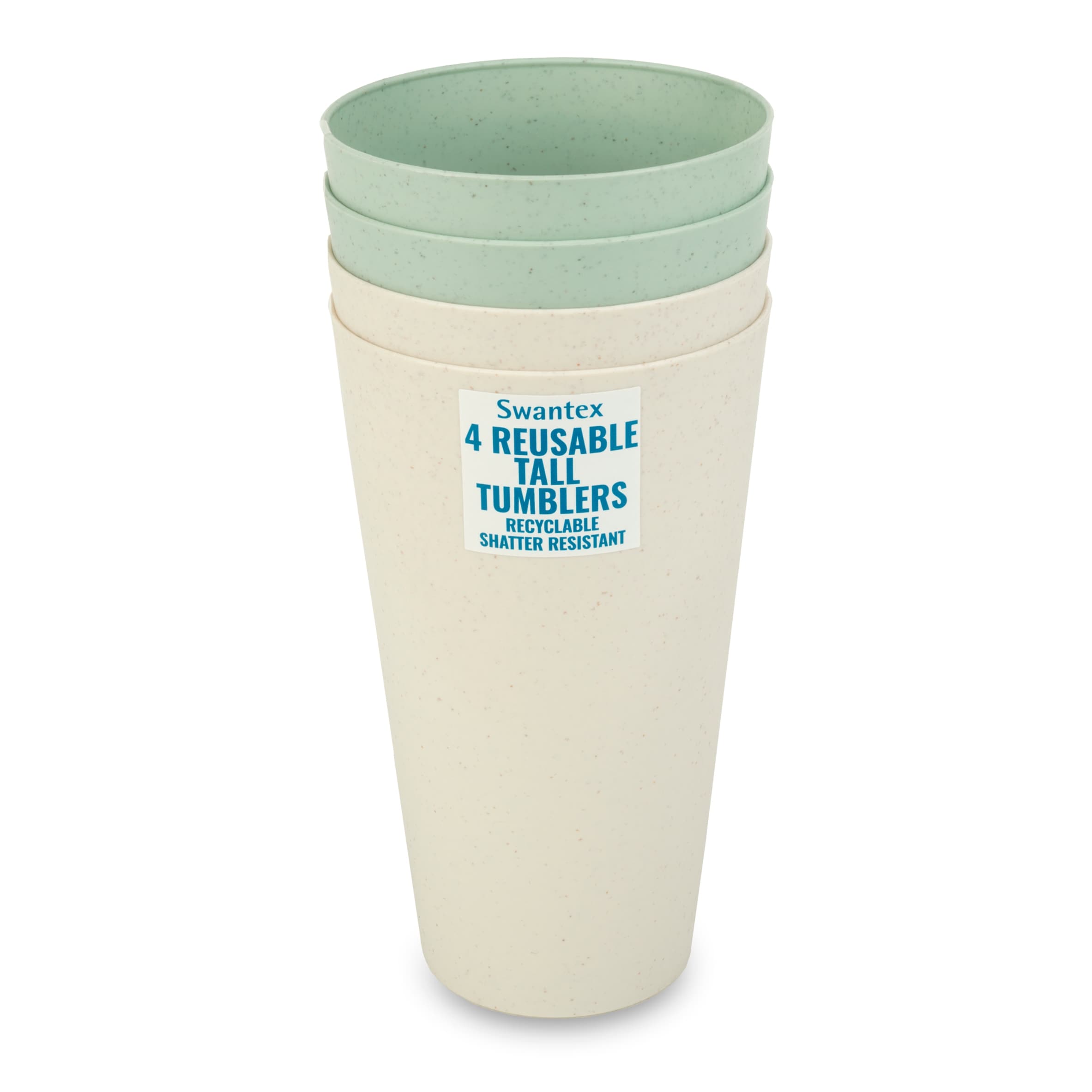Swantex Reusable Tall Tumbler Mixed Colours 4PK