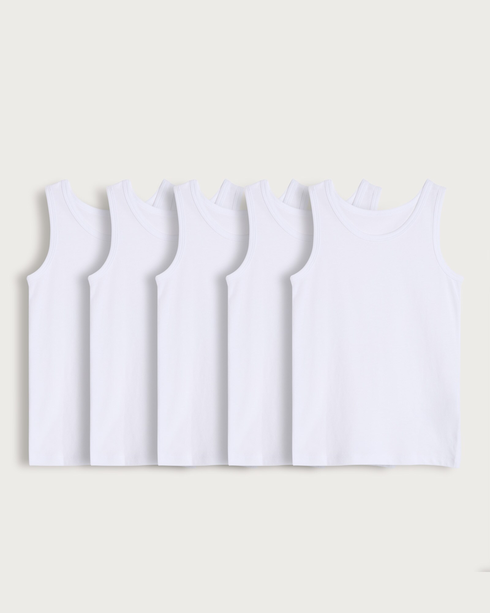 F&F School Boys 5-Pack Pure Cotton Vests in White
