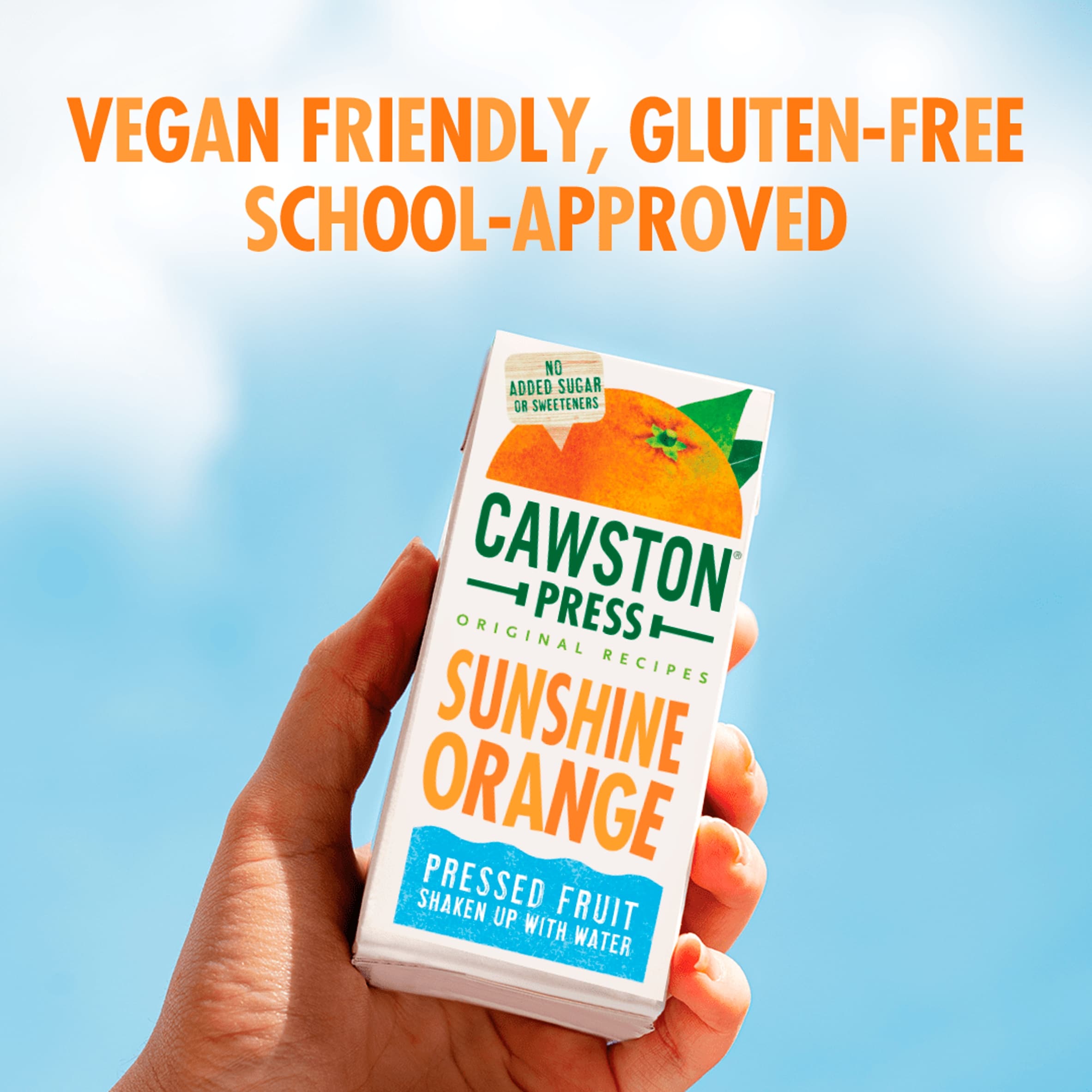 Cawston Press Sunshine Orange Fruit Water Juice Drink 3 x 200ml thumbnail 5