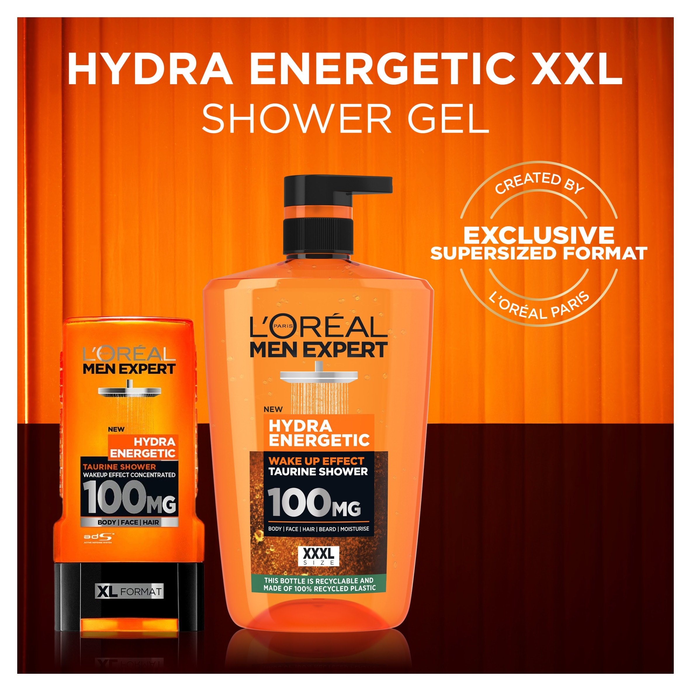 L'Oreal Men Expert Hydra Energetic Shower Gel 1 Litre thumbnail 3