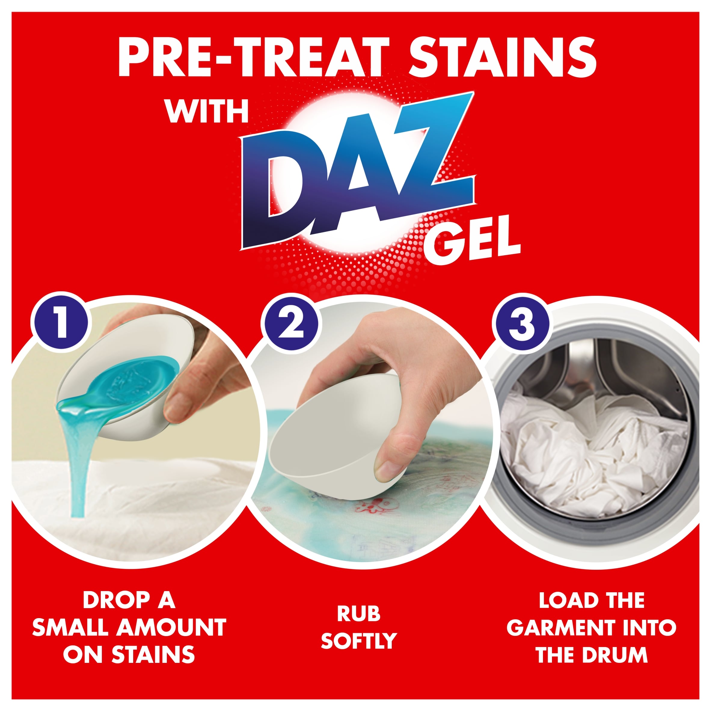 Daz Washing Liquid Gel Whites & Colours 25 washes 875ml thumbnail 5