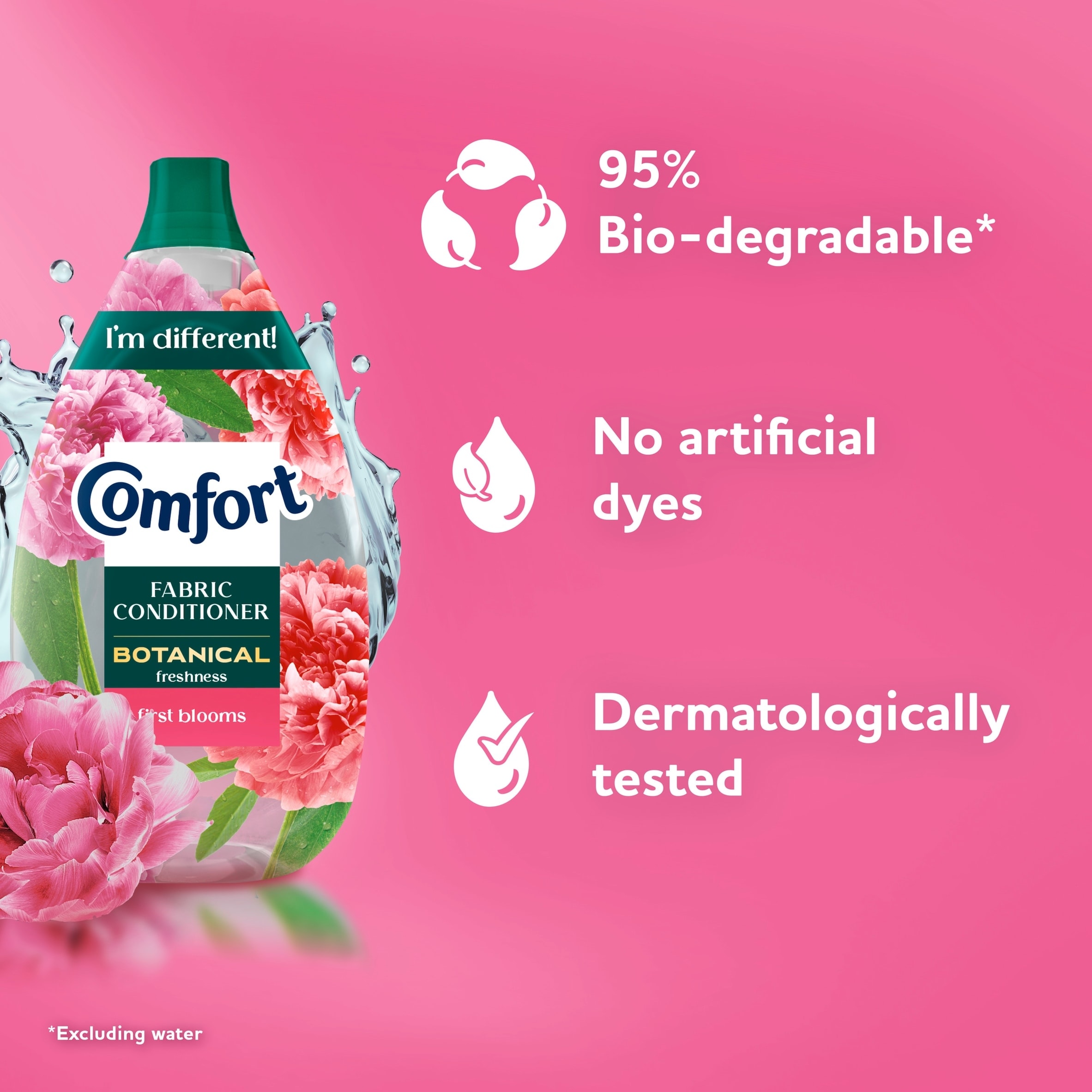 Comfort Botanical First Blooms Fabric Conditioner 64 Wash 960ml thumbnail 4