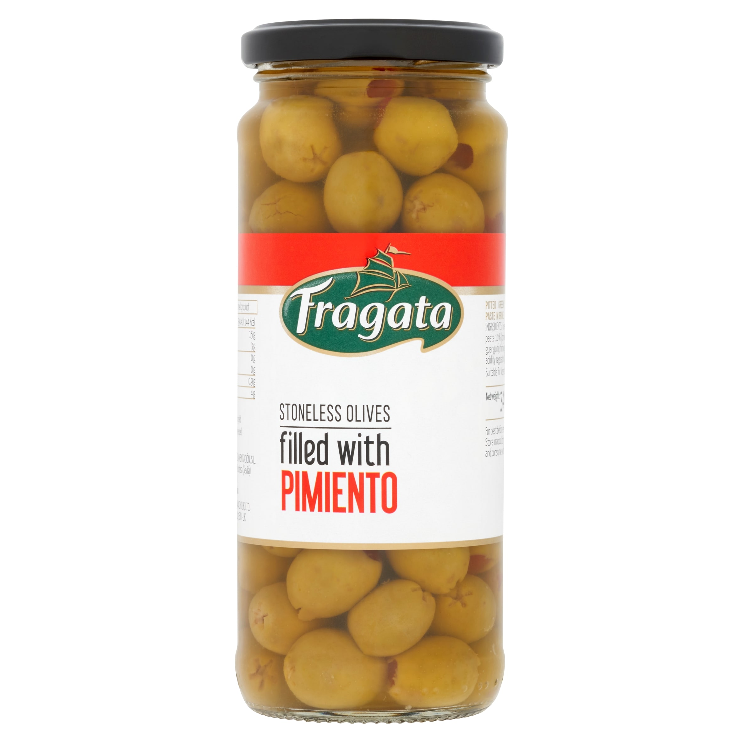 Fragata Stoneless Green Olives Filled with Pimiento 340g