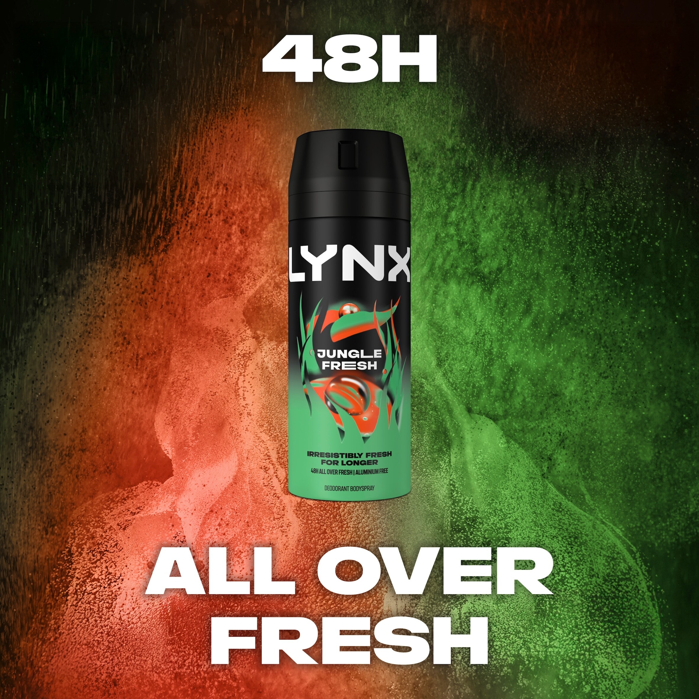 Lynx Jungle Fresh 48h Deodorant Bodyspray for Men 150ml thumbnail 4