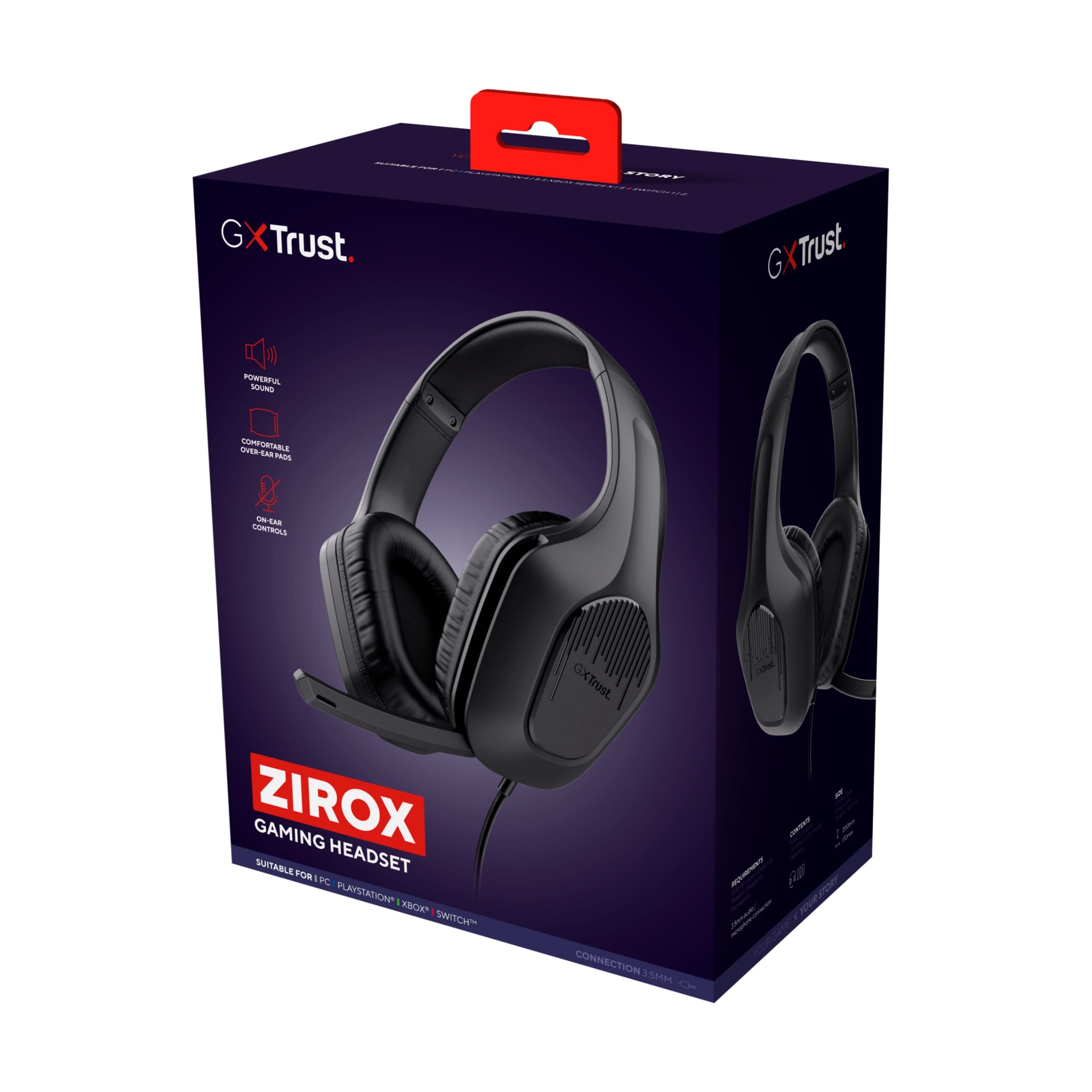 Trust GXT415 Zirox Headset Headphones Black