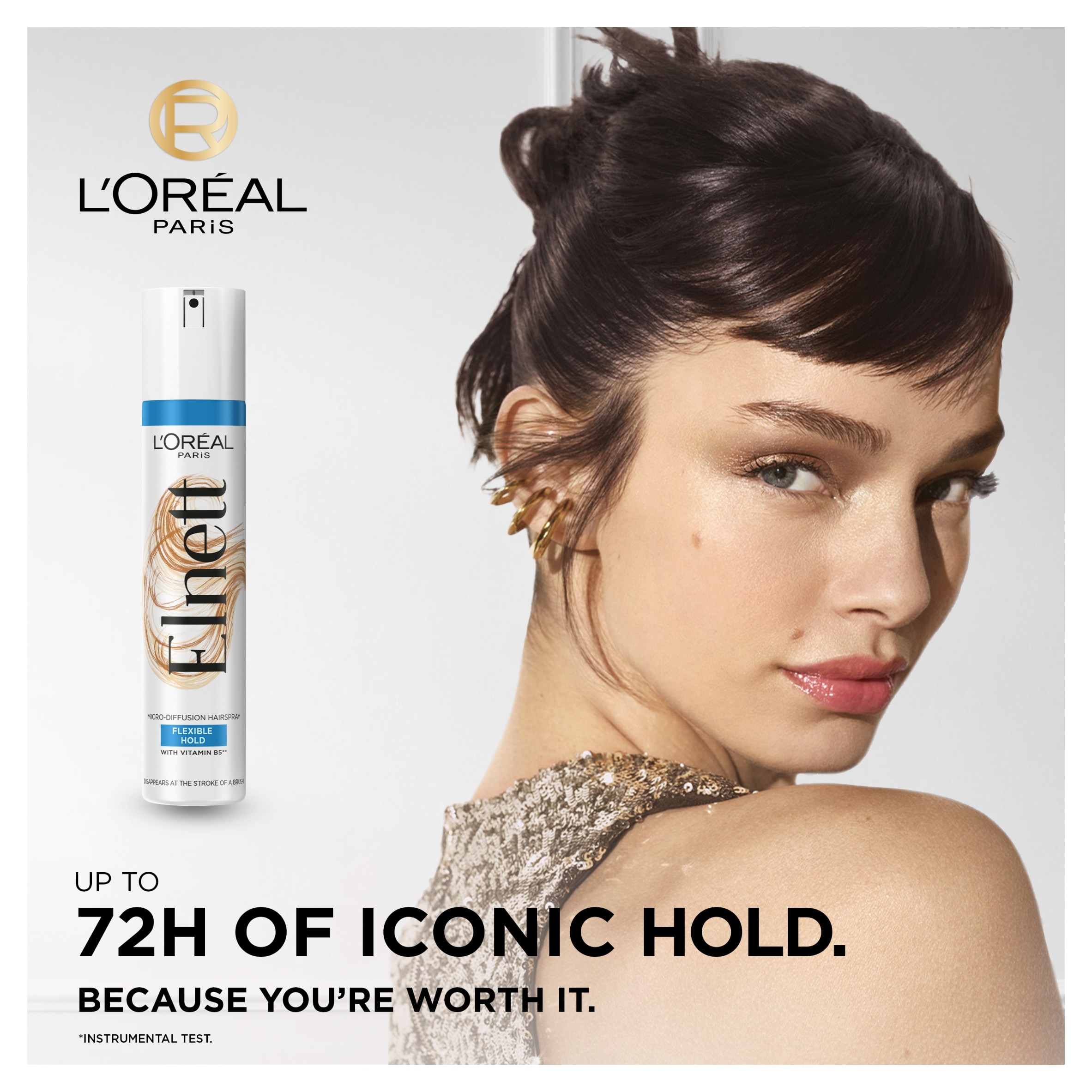 L'Oreal Elnett Flexible Hold Hair Spray 400ml thumbnail 2