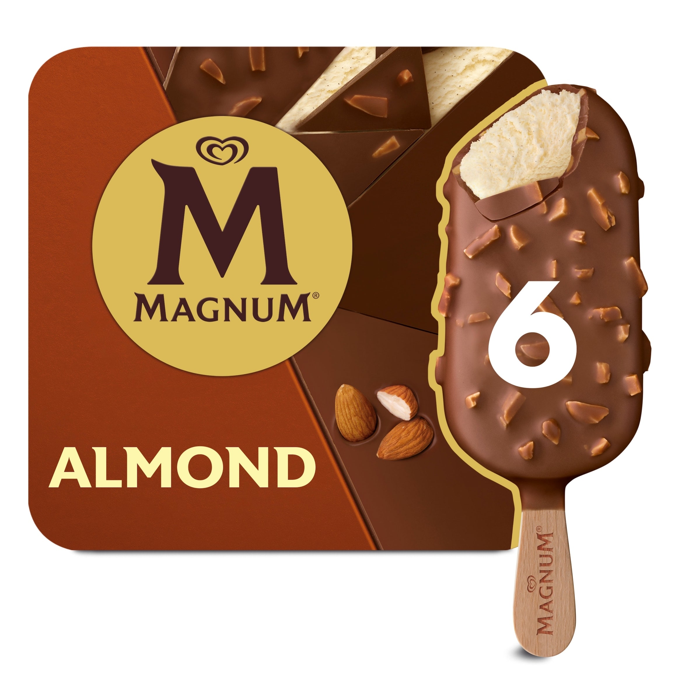 Magnum Almond Ice Cream Sticks 6x100ml thumbnail 3