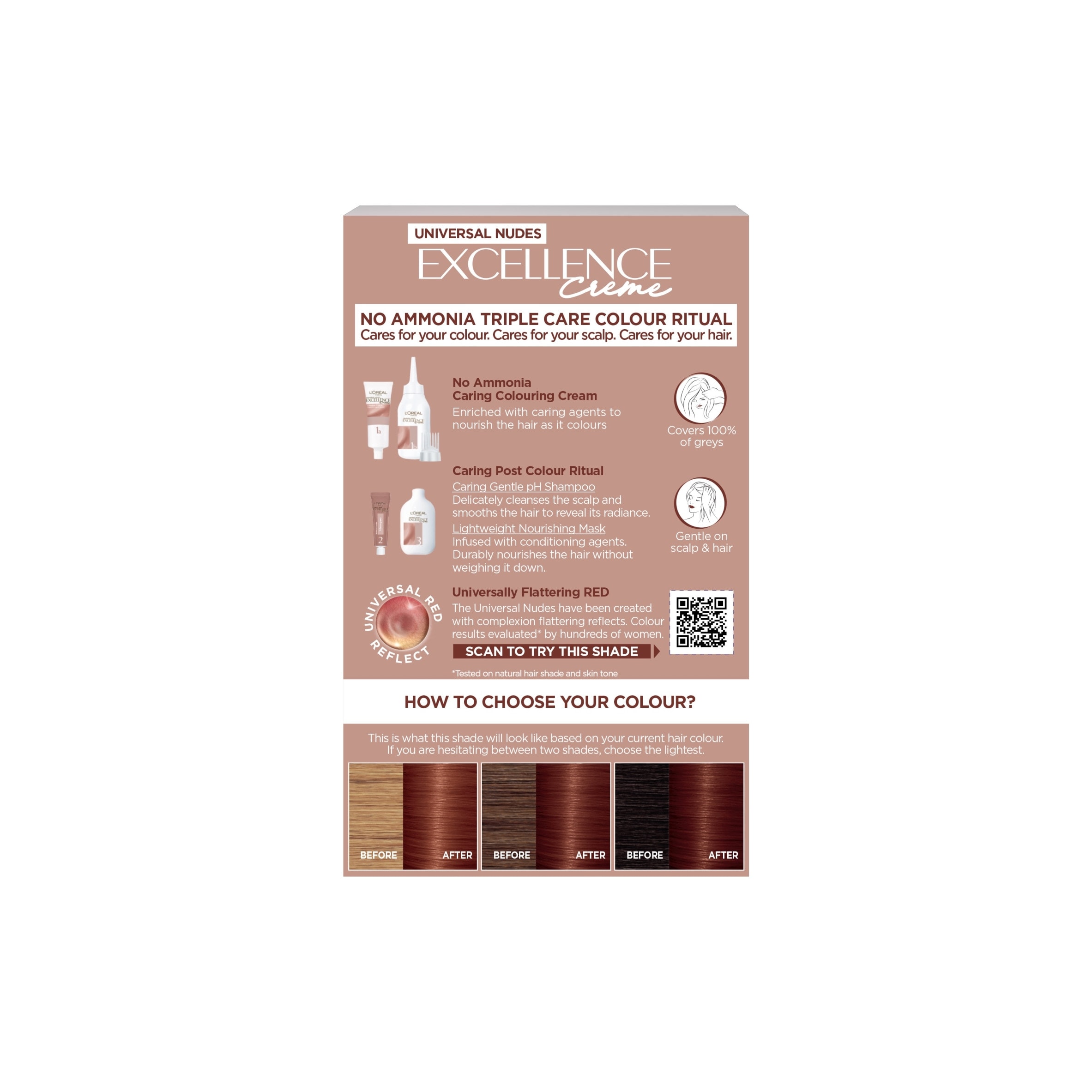 L'Oréal Excellence Nudes 5UR Universal Red Permanent Hair Dye thumbnail 2