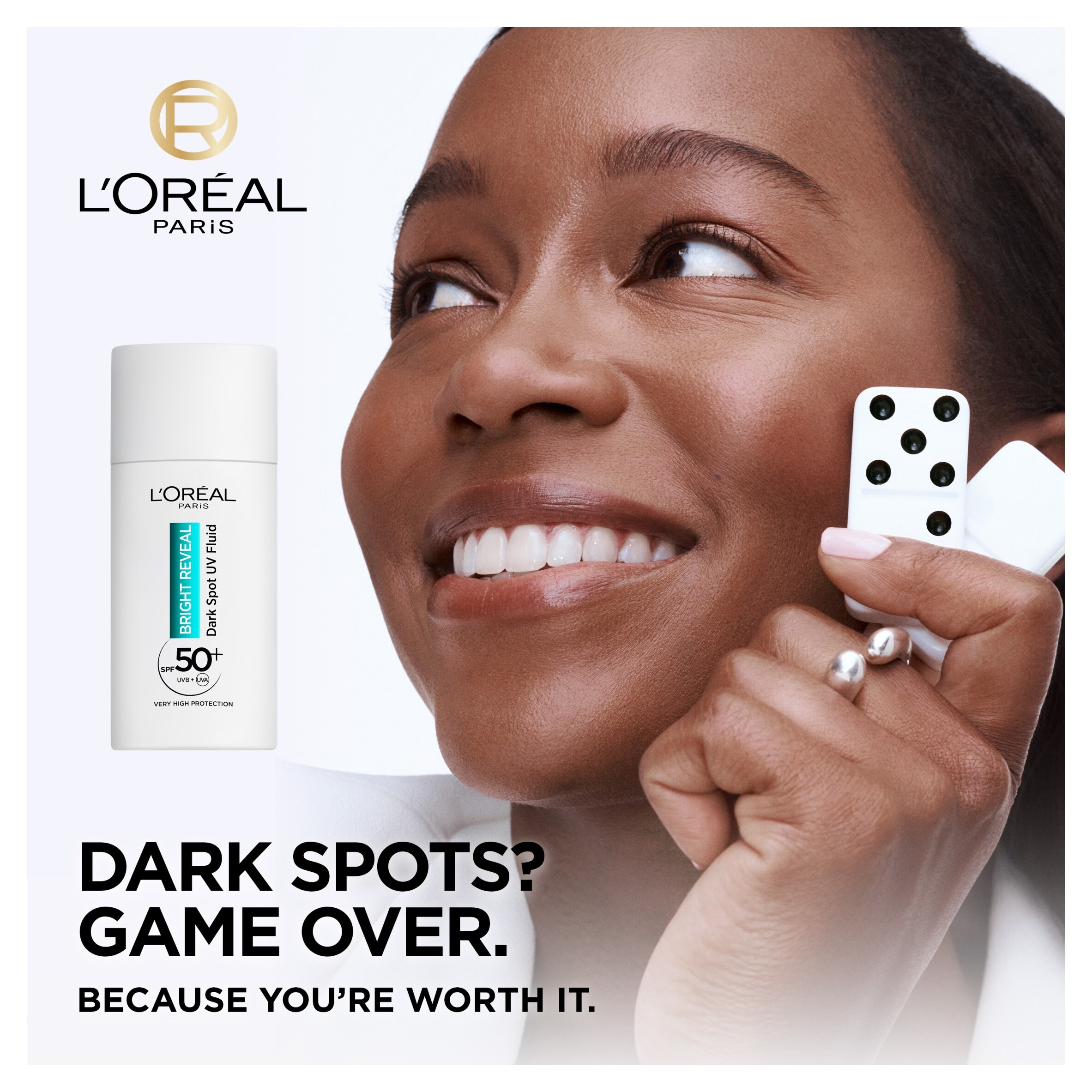 L'Oreal Paris Bright Reveal UV Fluid SPF50 50ml thumbnail 2