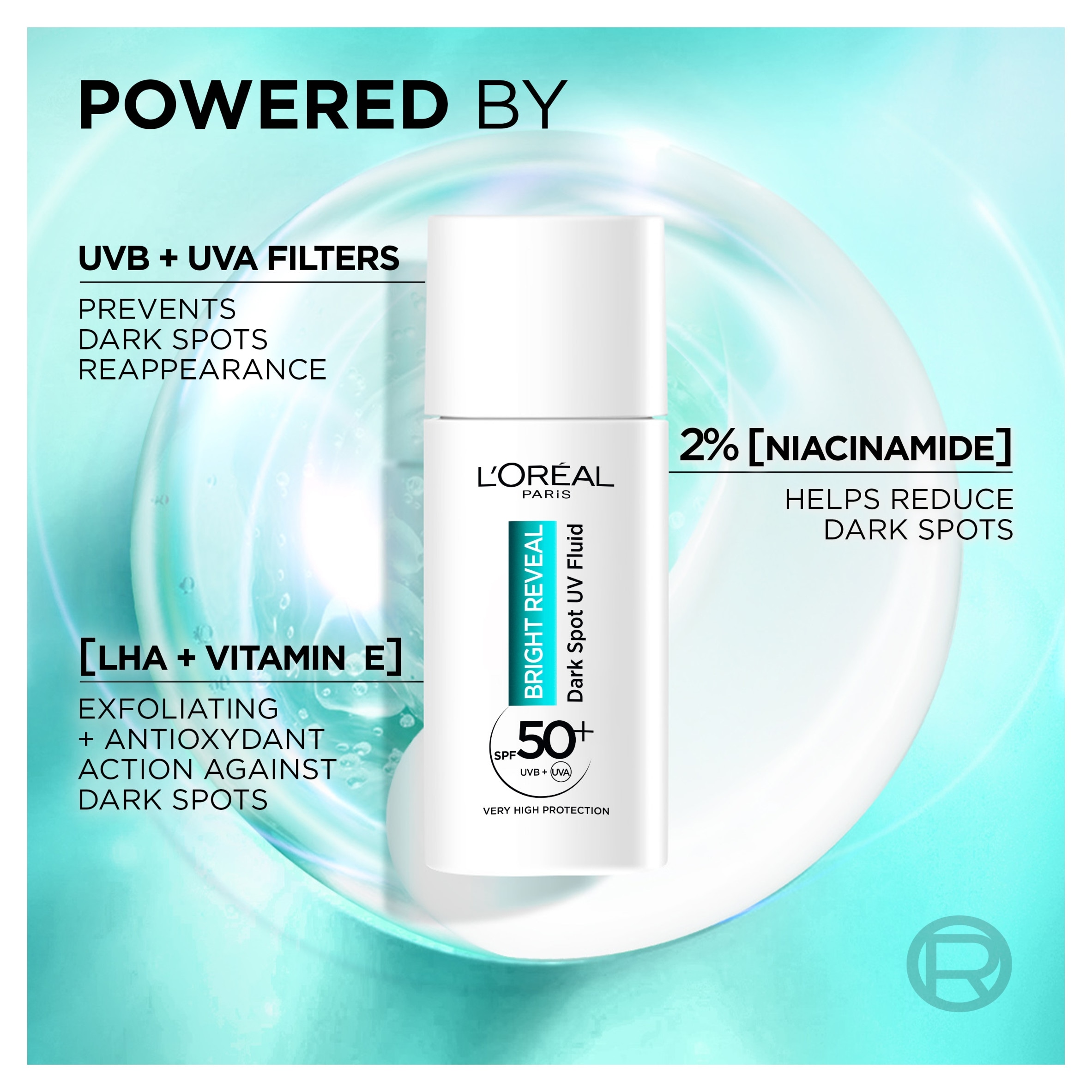 L'Oreal Paris Bright Reveal UV Fluid SPF50 50ml thumbnail 3
