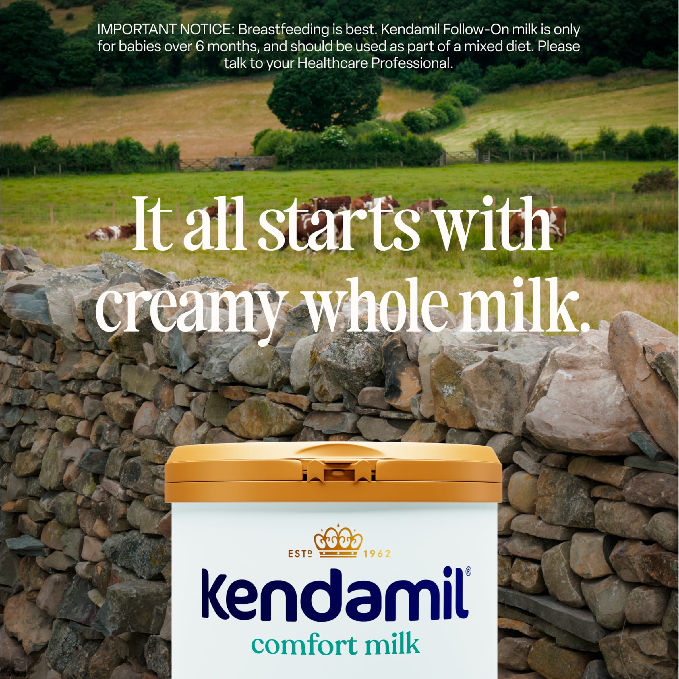 Kendamil Comfort Milk 0-12 Months 800g thumbnail 3