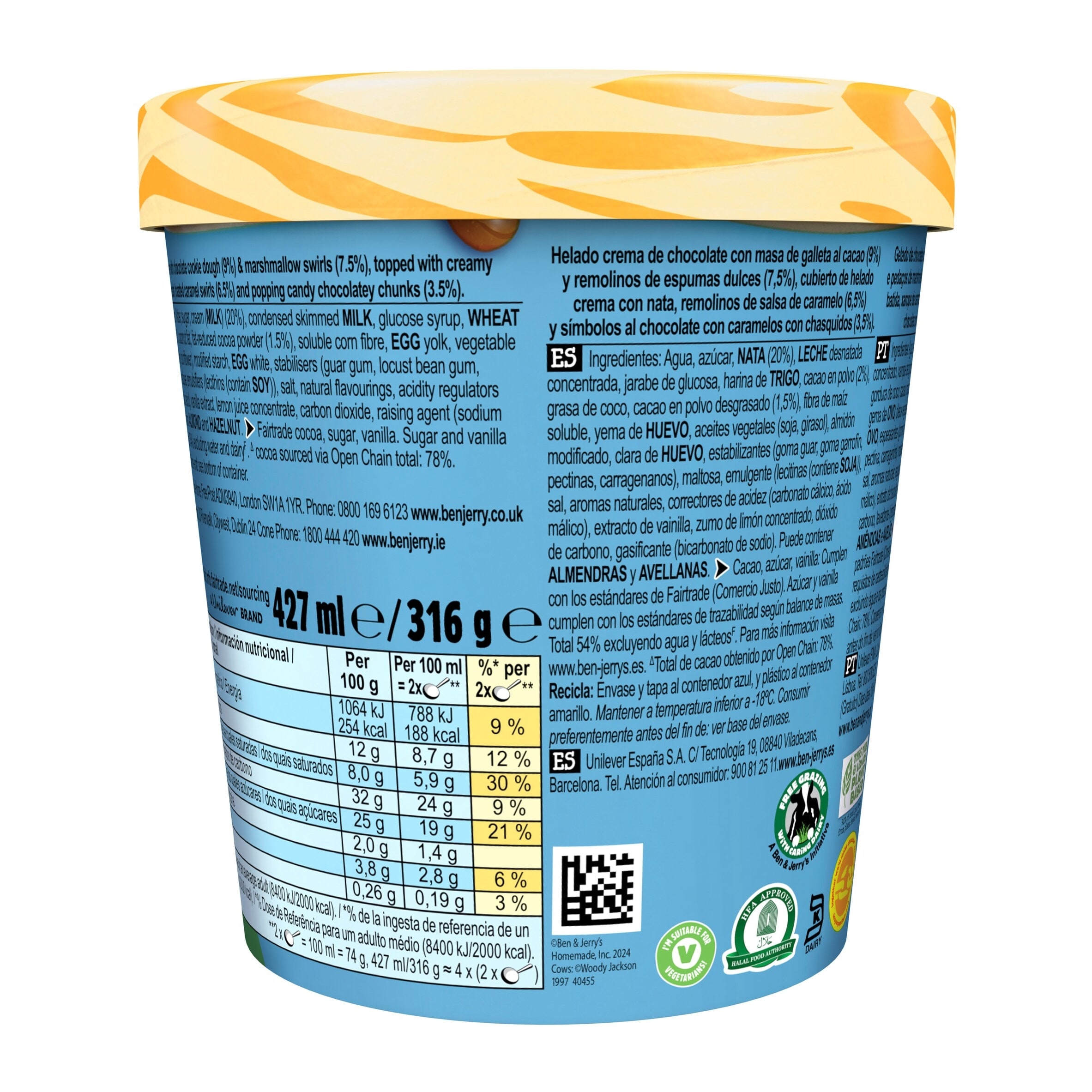 Ben & Jerry's Sundae Marshmallow & S'more Ice Cream Tub 427ml thumbnail 2