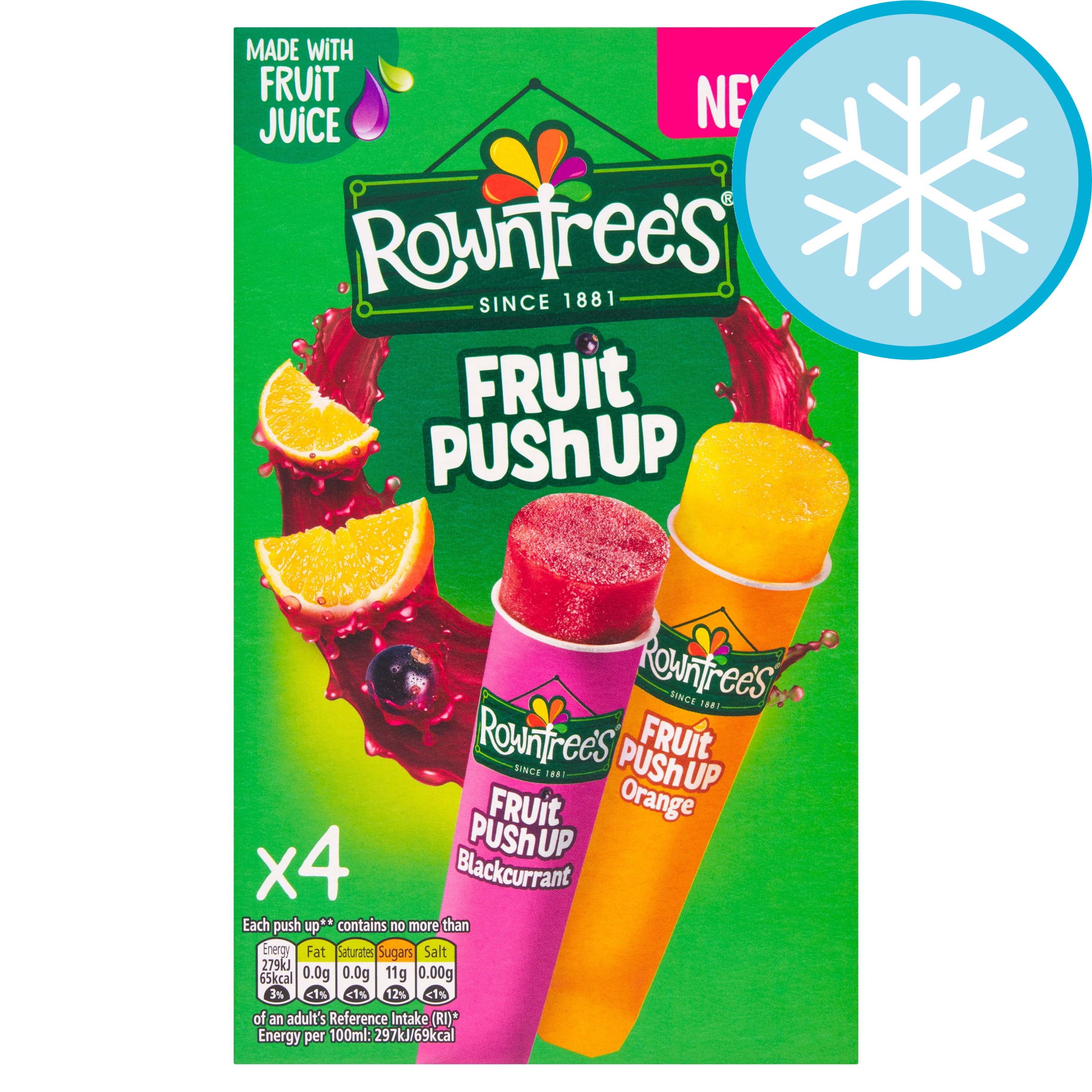 Rowntrees Push Ups Orange & Blackcurrant Lollies
