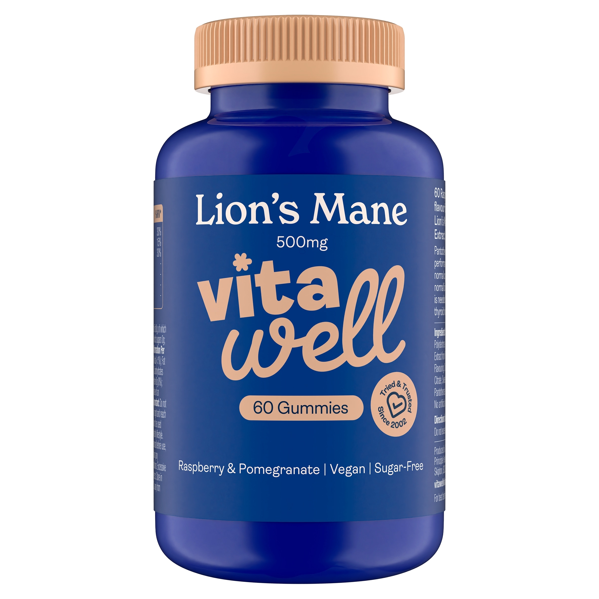 Vitawell Roots Lion's Mane Raspberry & Pomegranate Gummies 60s