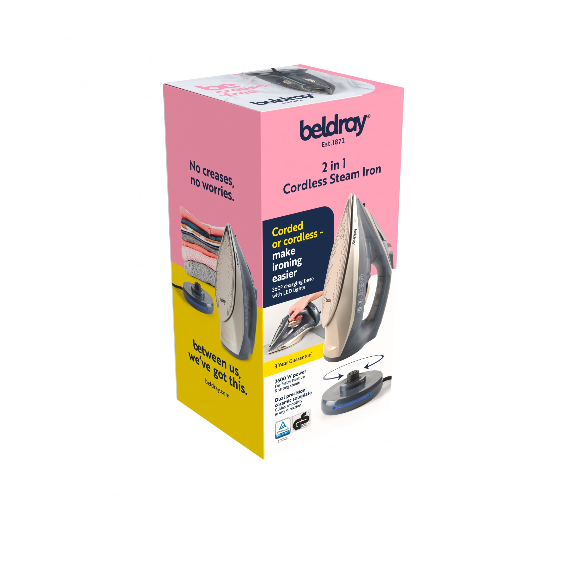 Beldray 2 In 1 Cordless Steam Iron