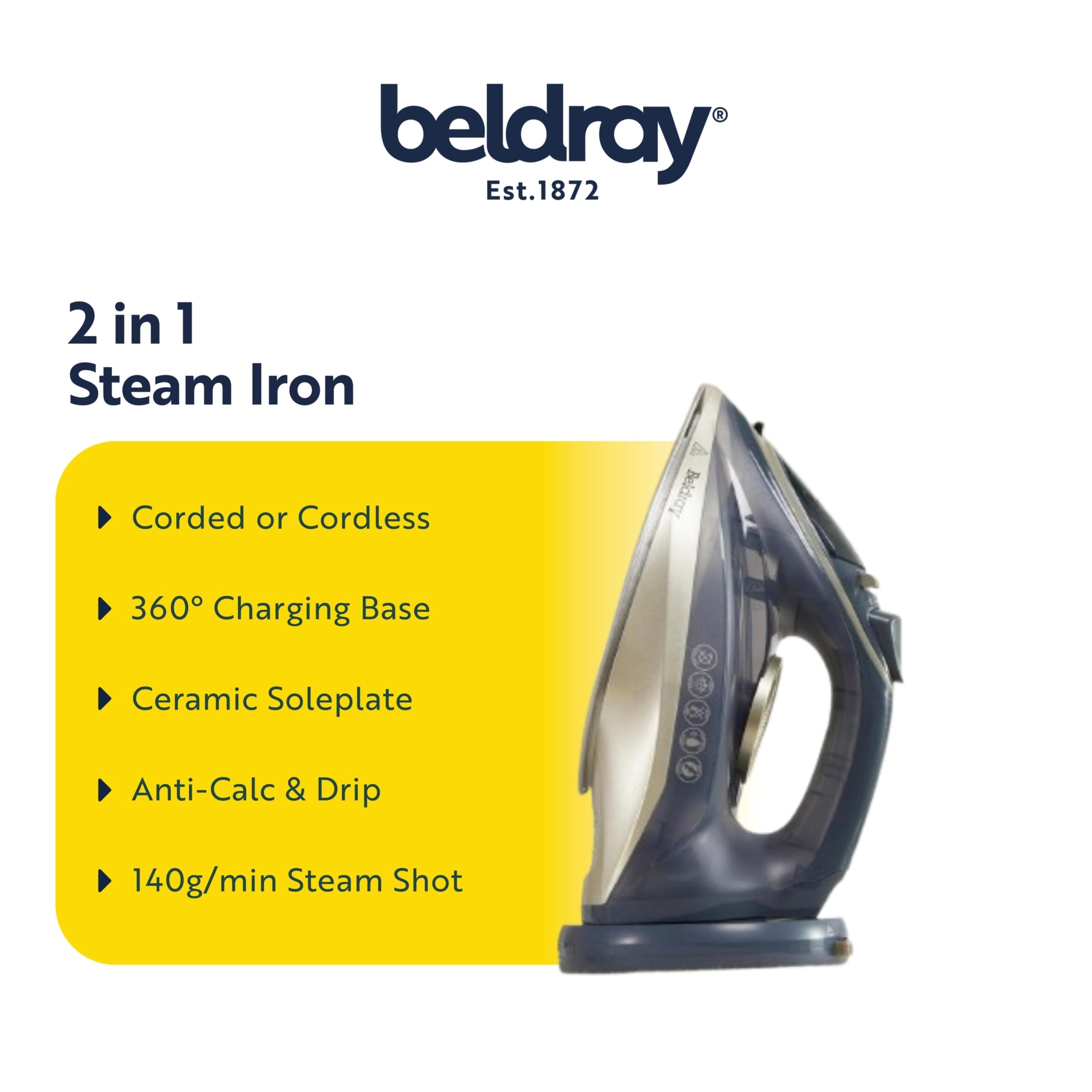 Beldray 2 In 1 Cordless Steam Iron thumbnail 4