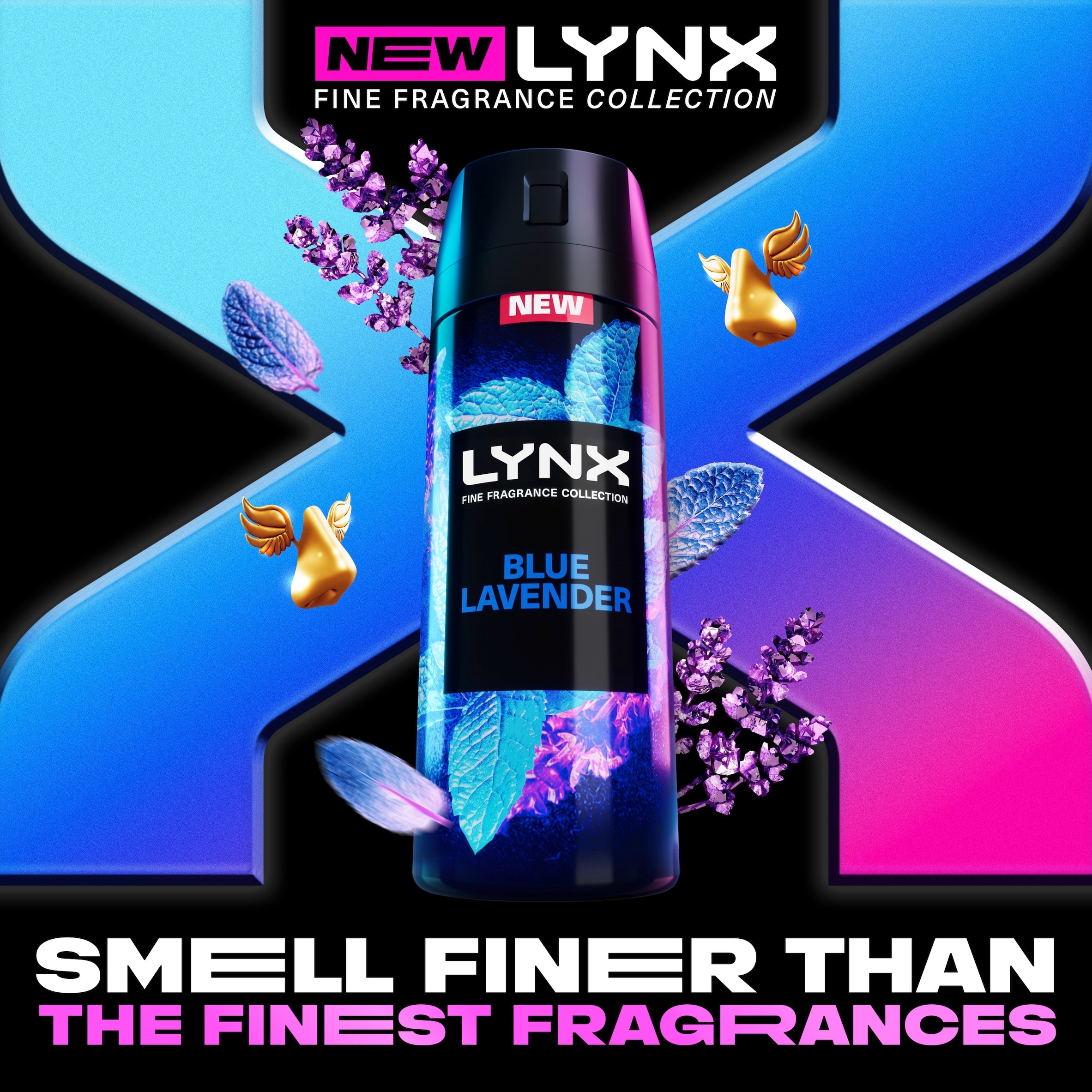 Lynx Blue Lavender 72h Fine Fragrance Deodorant Bodyspray for Men 150ml thumbnail 2