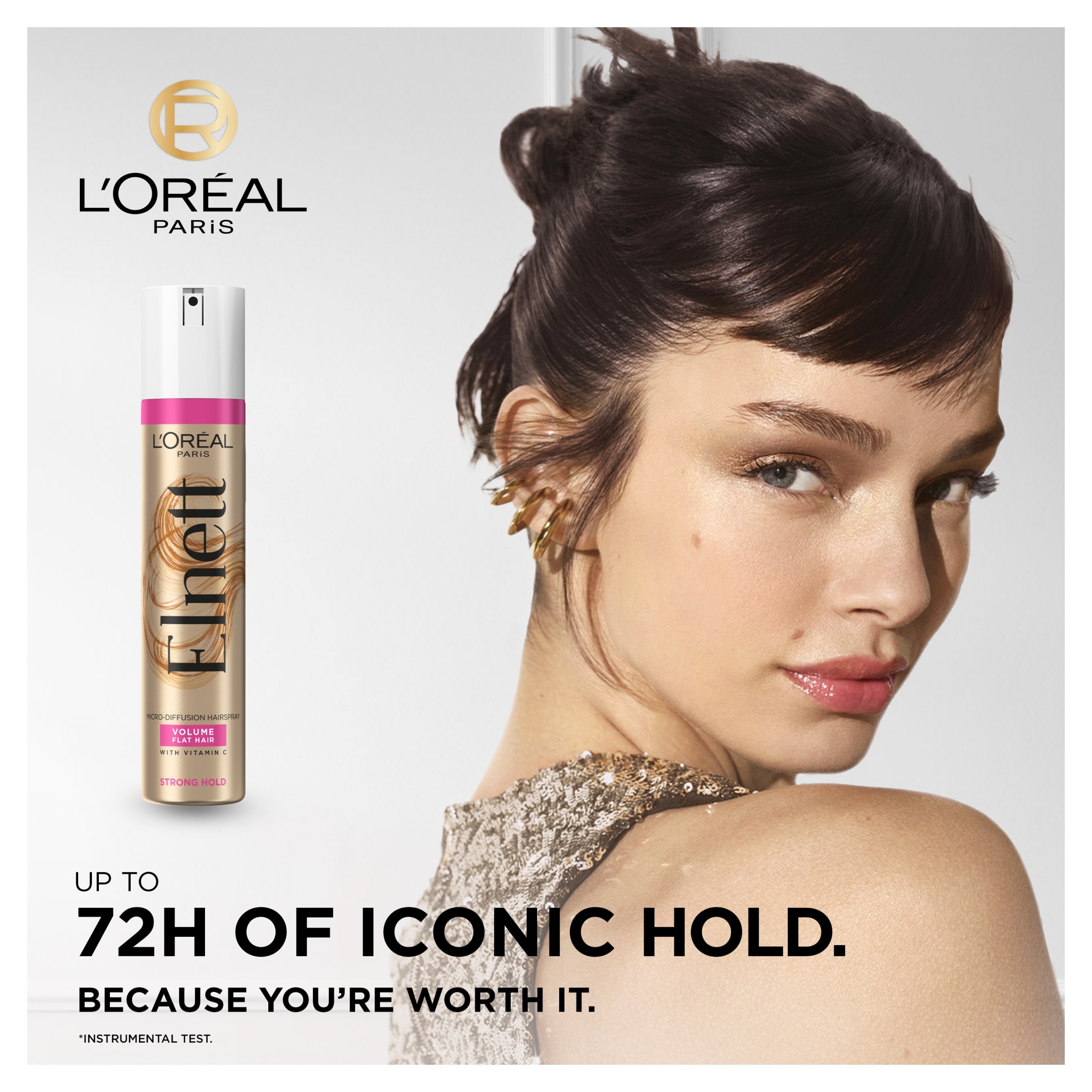 L'Oreal Paris Elnett Volume Strong Hold Hair Spray 400Ml thumbnail 2