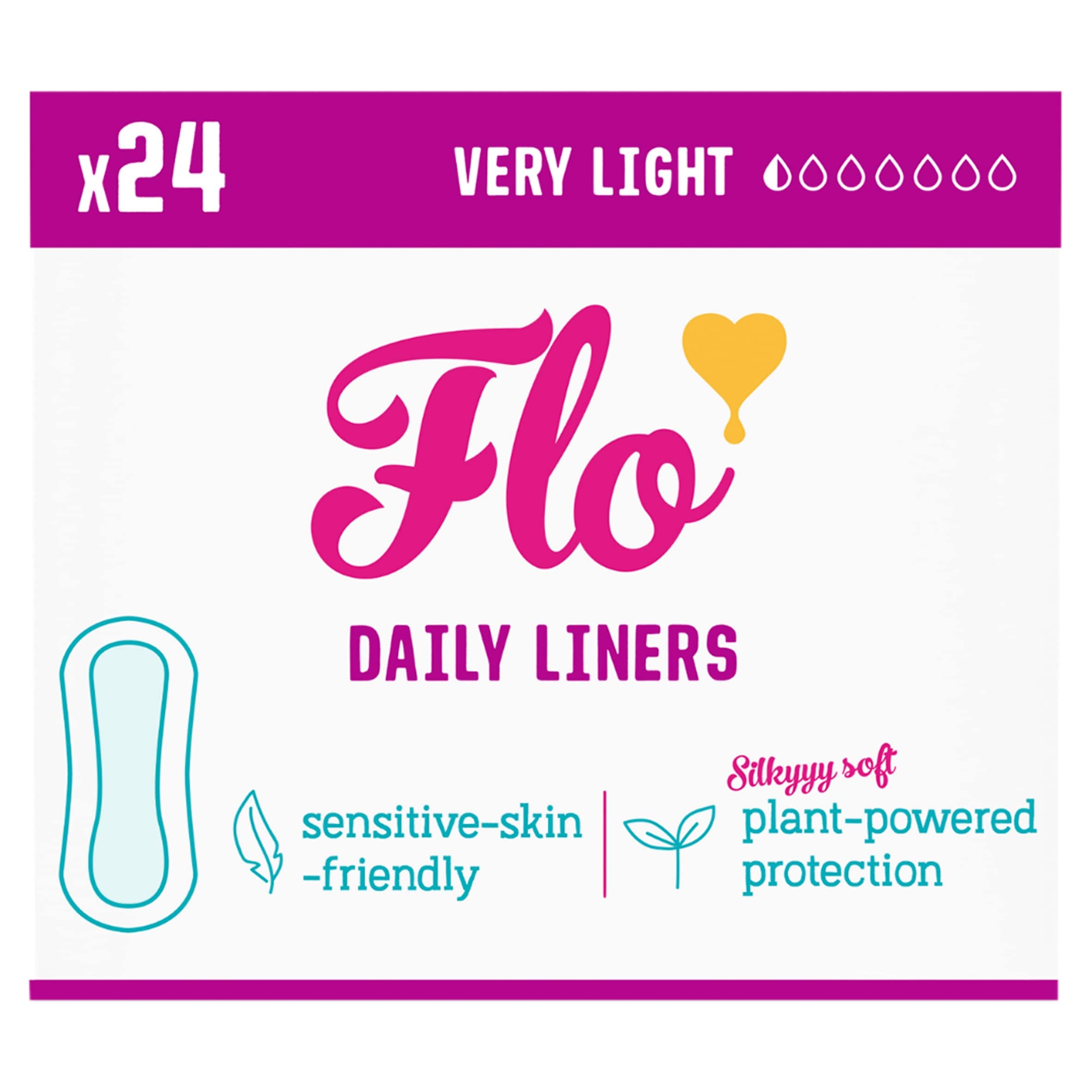 FLO Bamboo Daily Liners, Wrapped & Ultra Thin