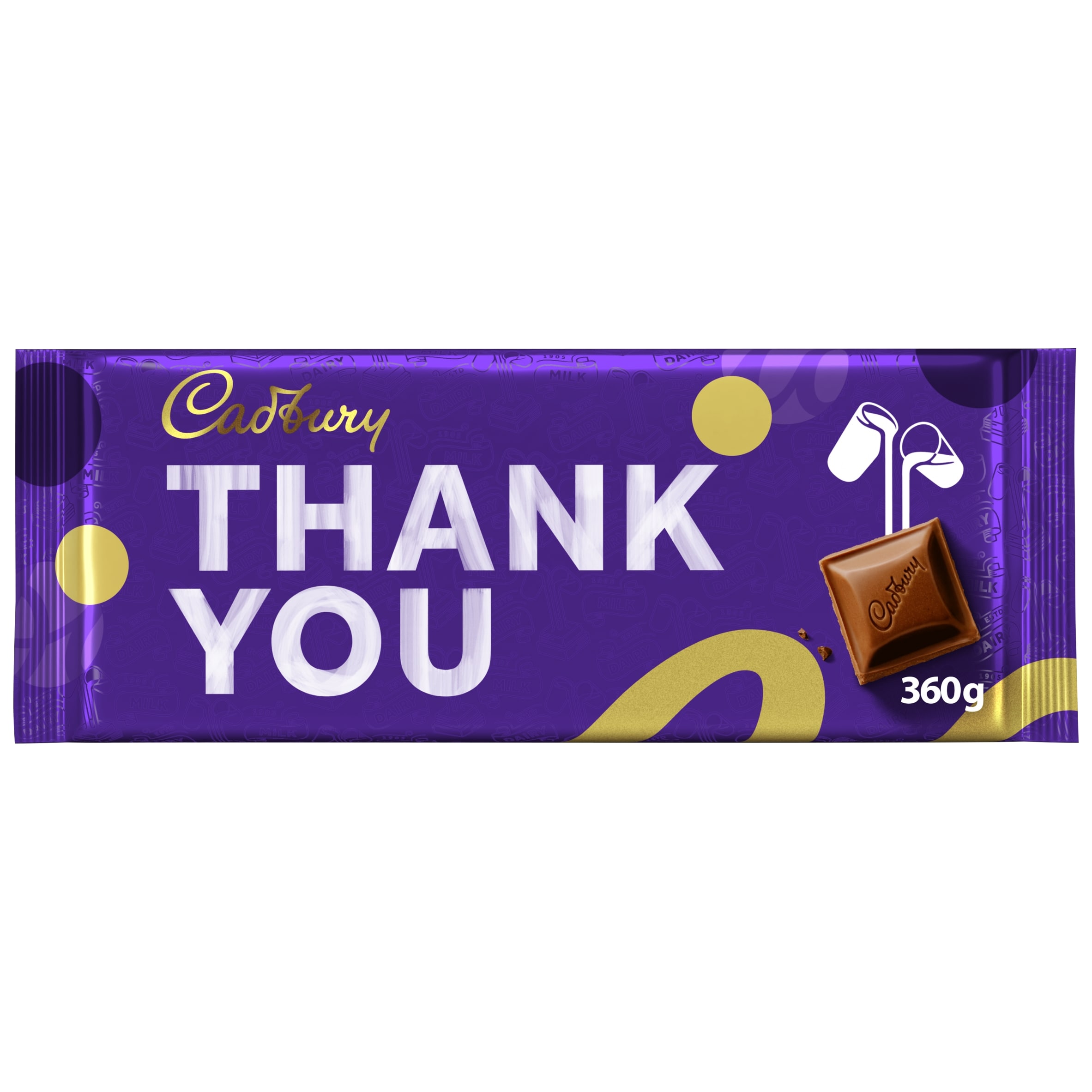 Cadbury Dairy Milk Thank You Chocolate Bar 360g
