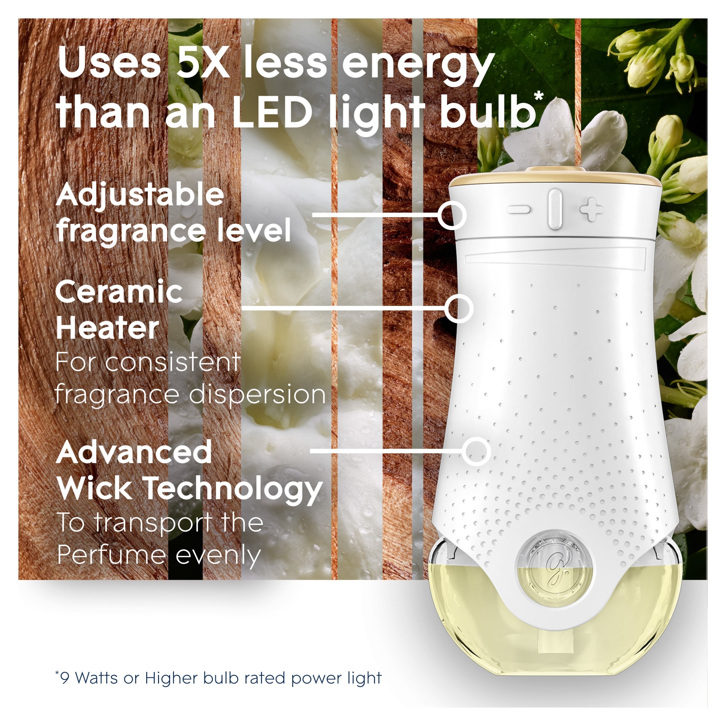 Glade Electric Scented Oil Holder Sensual Sandalwood & Jasmine 20ml thumbnail 3