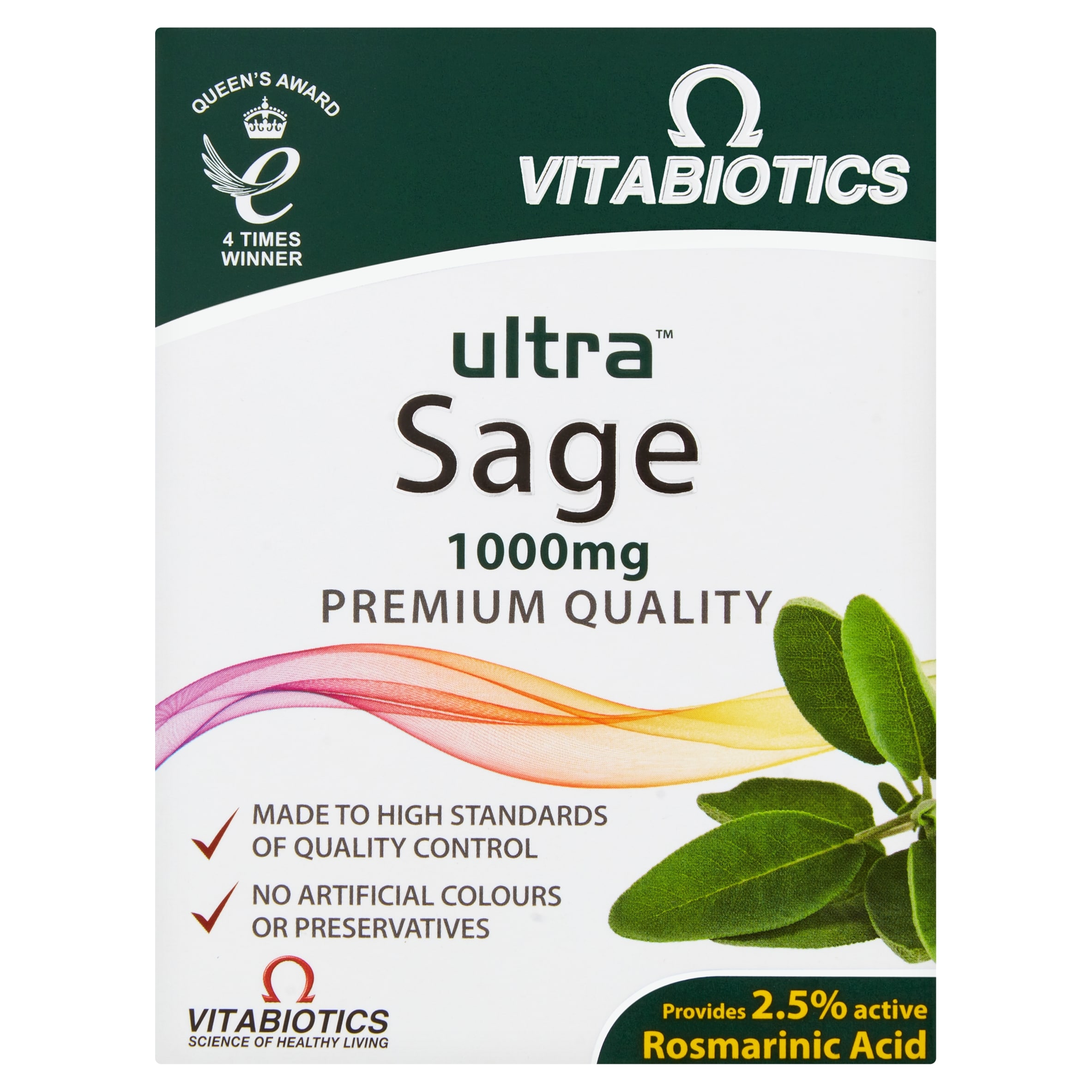 Vitabiotics Ultra Sage 1000MG Tablets 30s