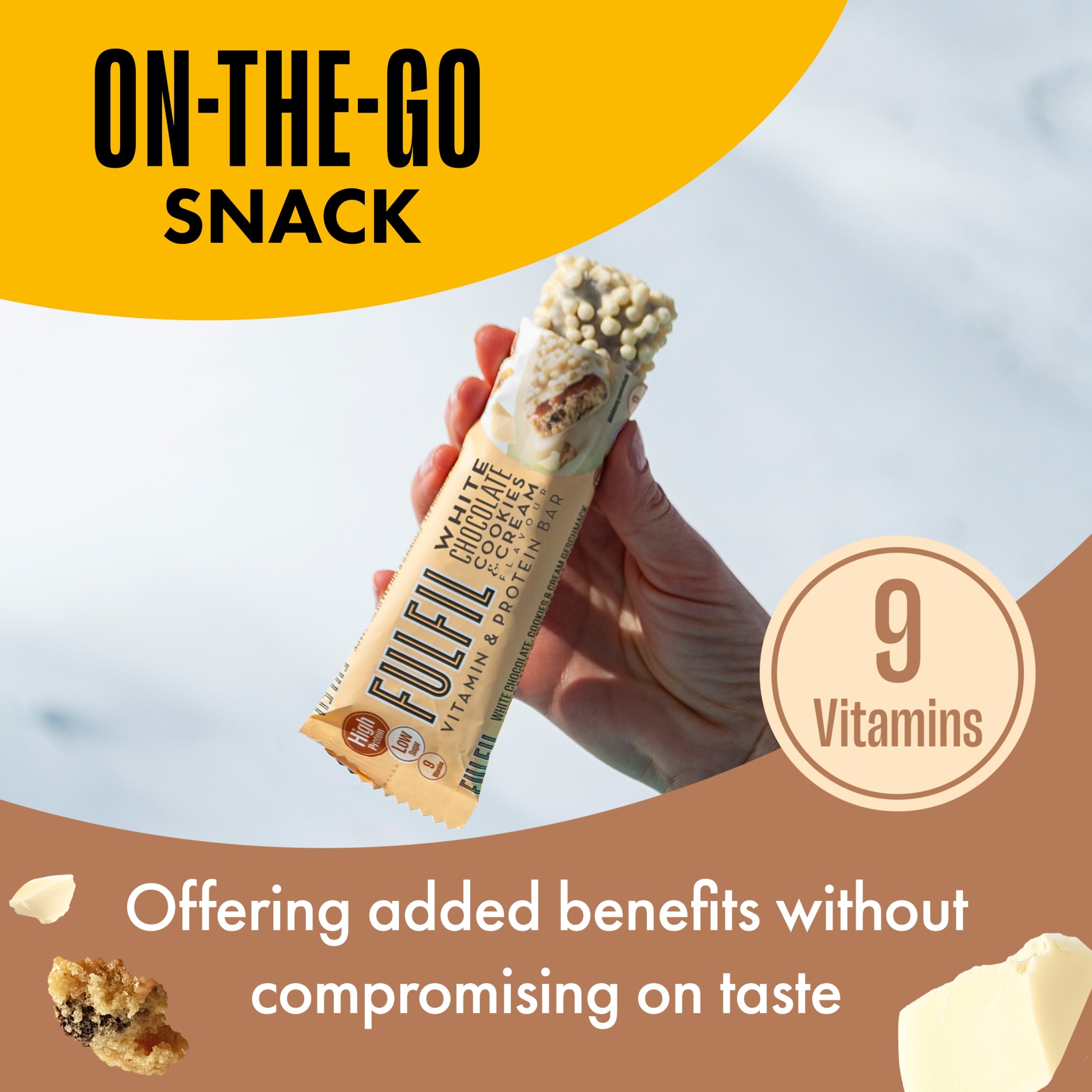 Fulfil Protein Bar - White Chocolate Cookies and Cream 55g thumbnail 4
