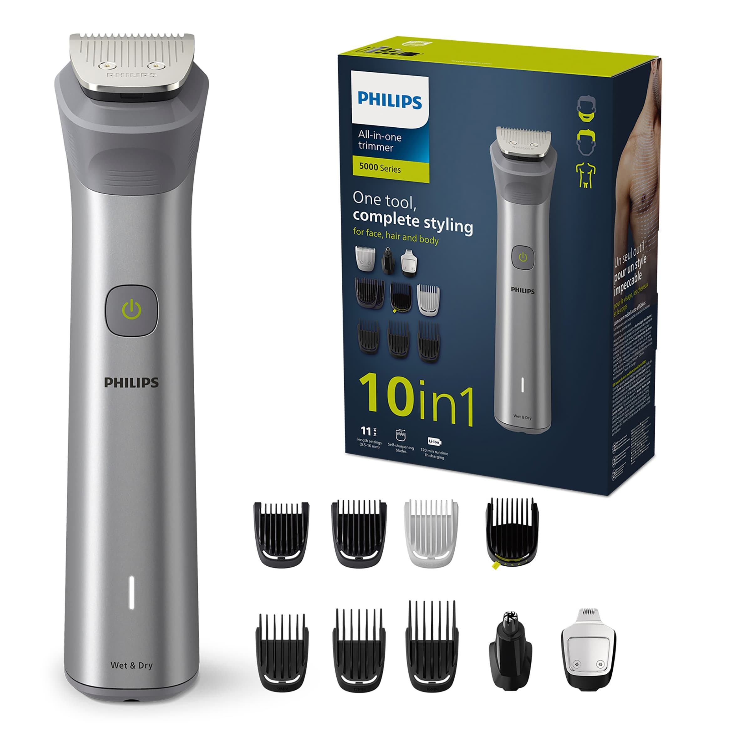 Philips Series 5000 Multigroom, 10-in-1, Trimmer for Face, Head, and Body-MG5920/15 thumbnail 2